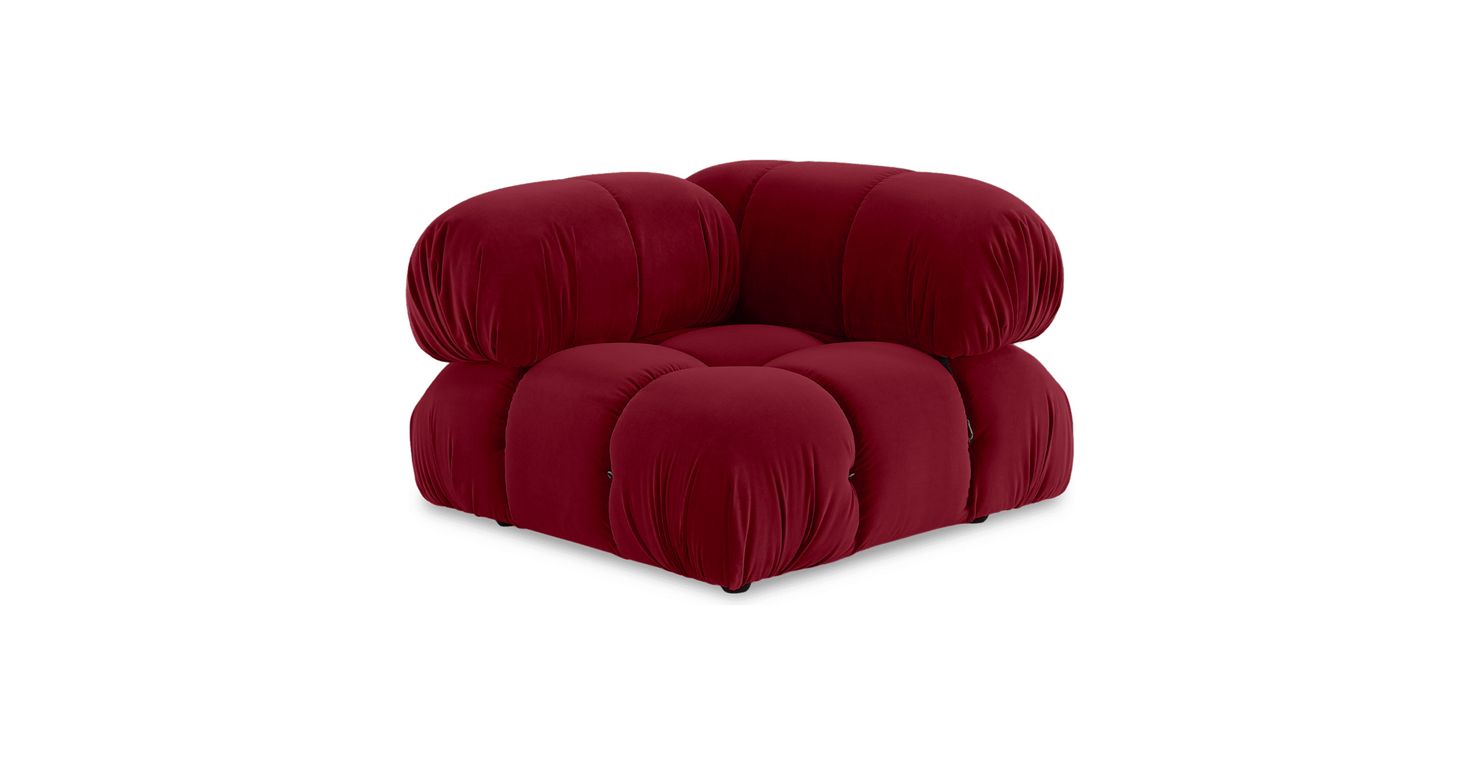 Mario Bellini Sofa | Corner Module -  Velvet Burgundy Velvet