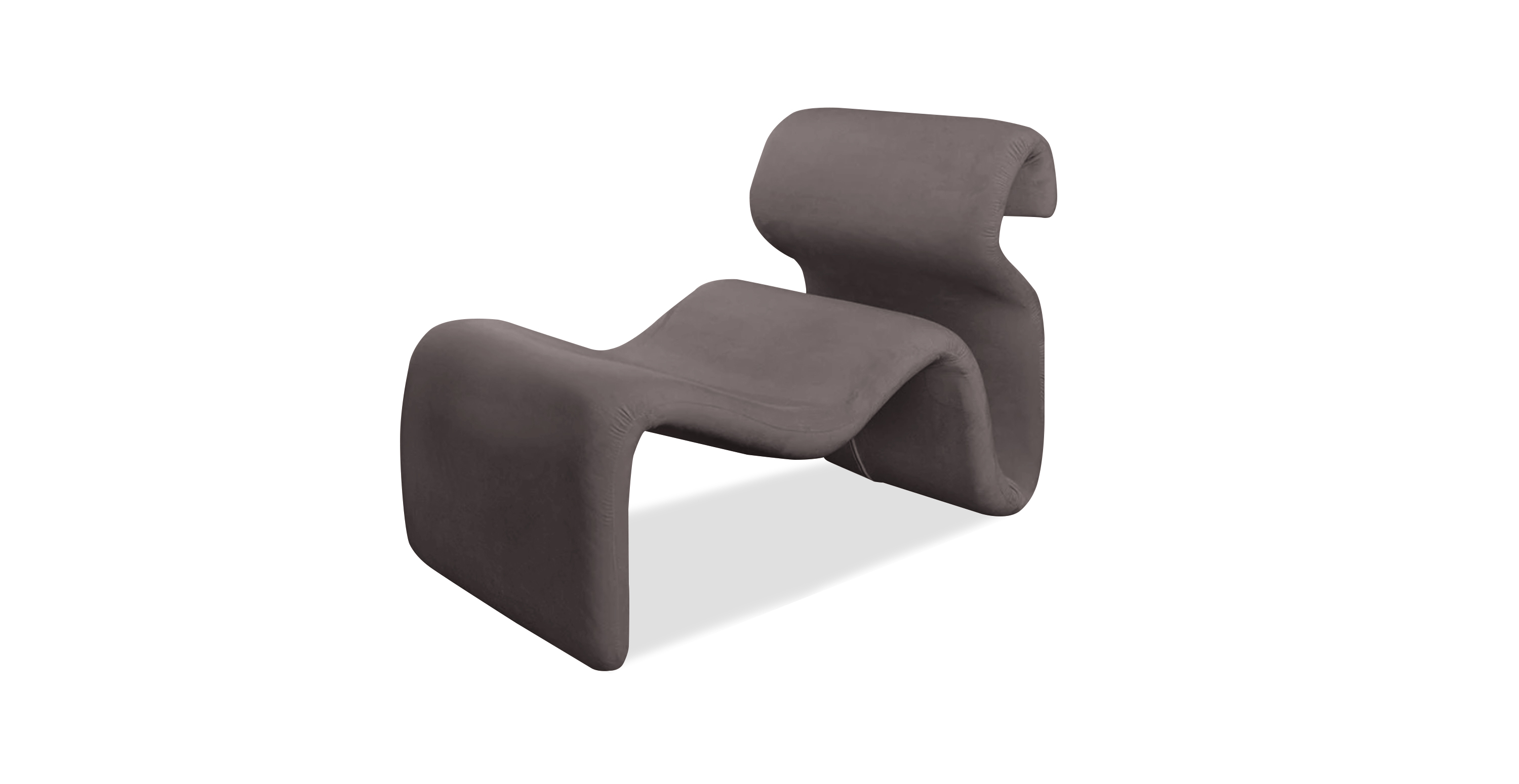 Jan Ekselius Etcetera Ergonomic Lounge Chair - Velvet Iron Grey Velvet