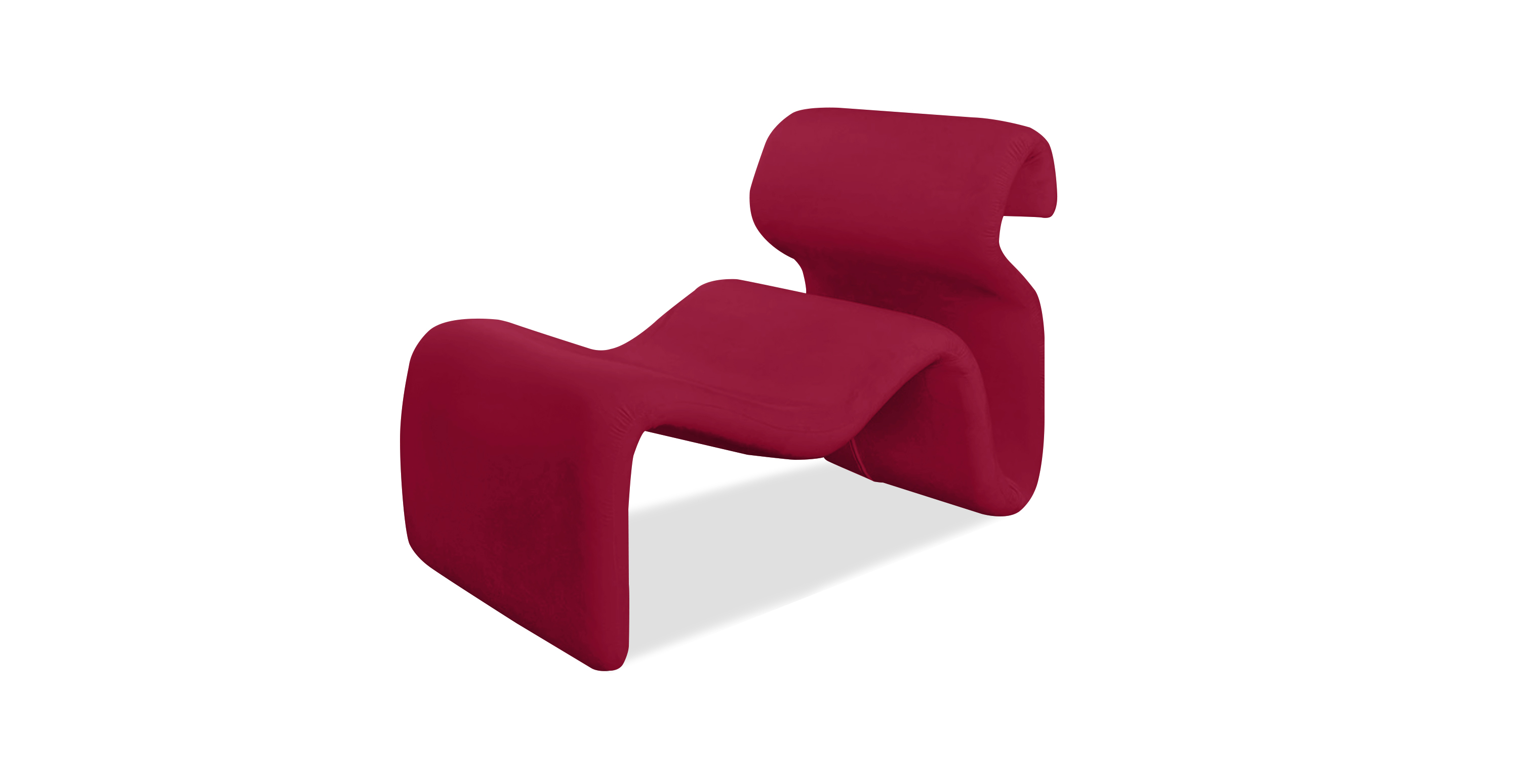 Jan Ekselius Etcetera Ergonomic Lounge Chair - Velvet Burgundy Velvet