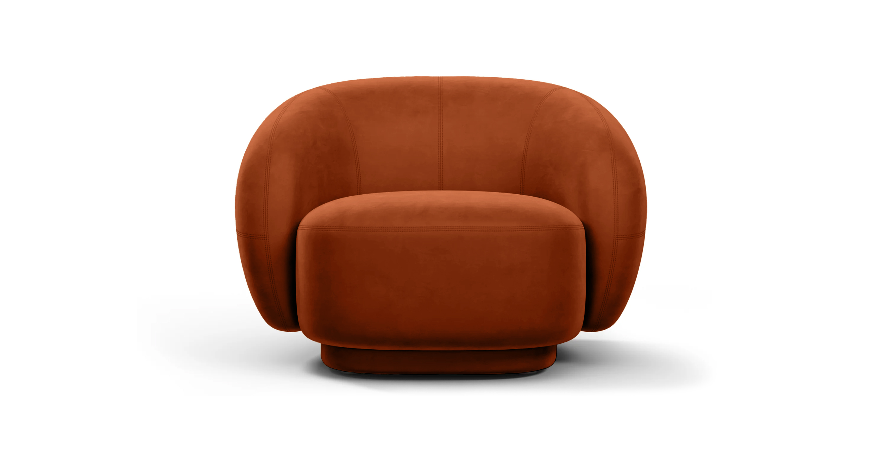 Jonas Wagell Julep Armchair -  Velvet Rust Orange Velvet