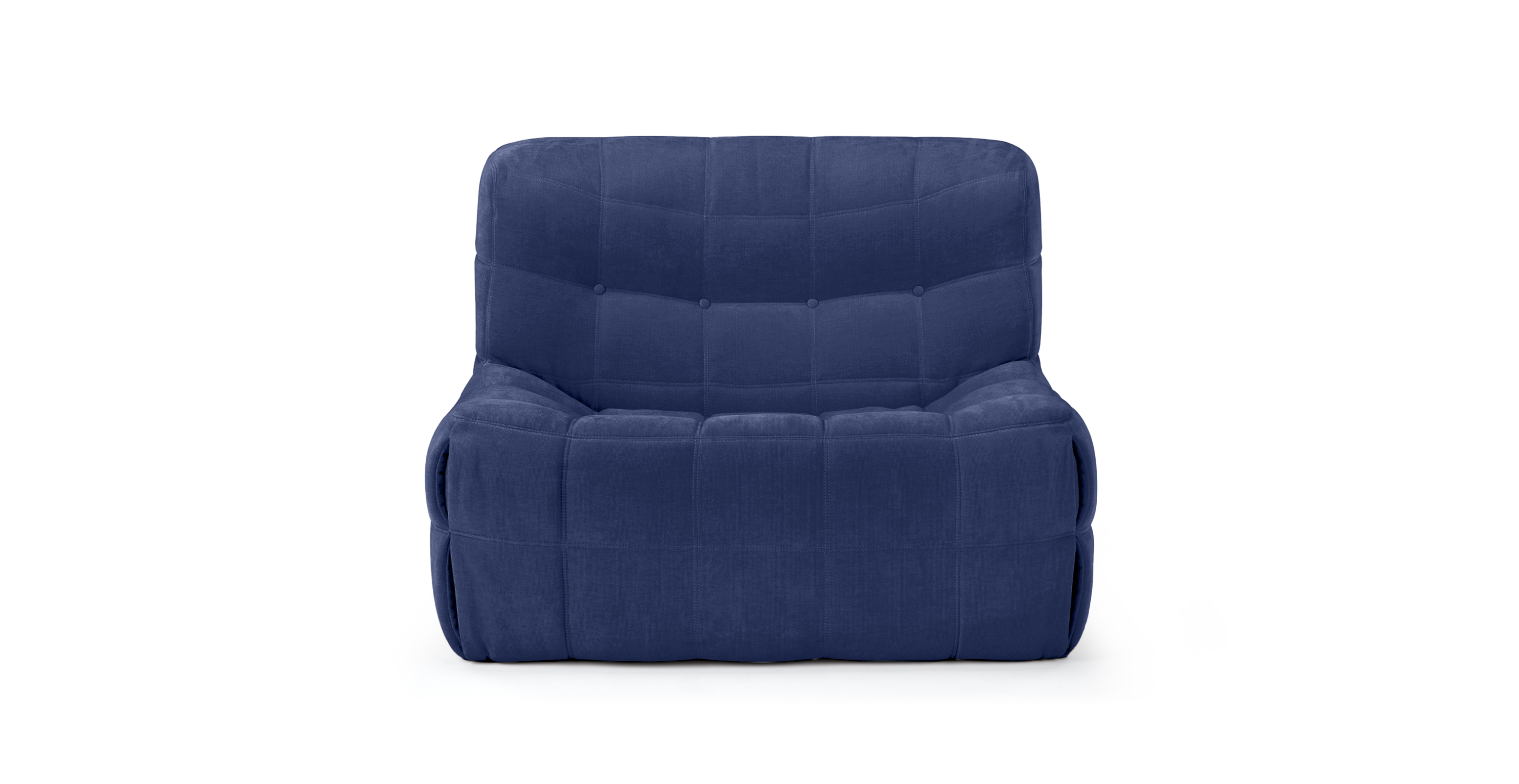 Michel Ducaroy Kashyma Modern Lounge Chair -  Chenille Blue