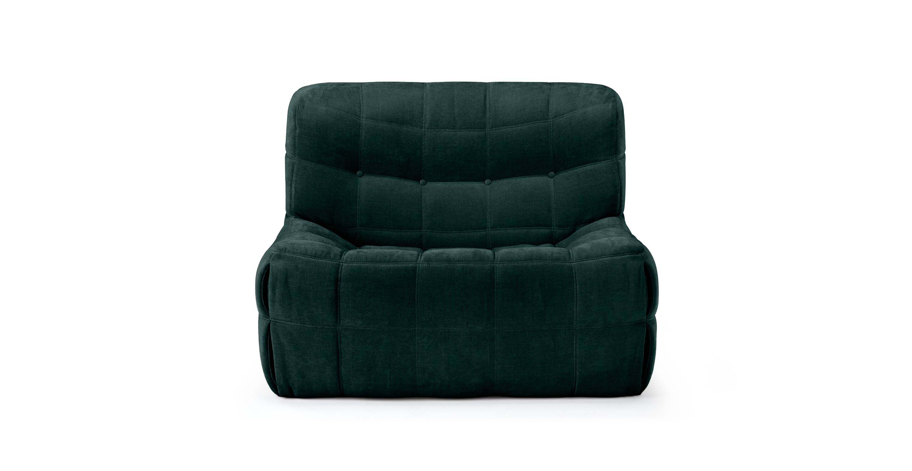 Michel Ducaroy Kashyma Modern Lounge Chair -  Chenille Green