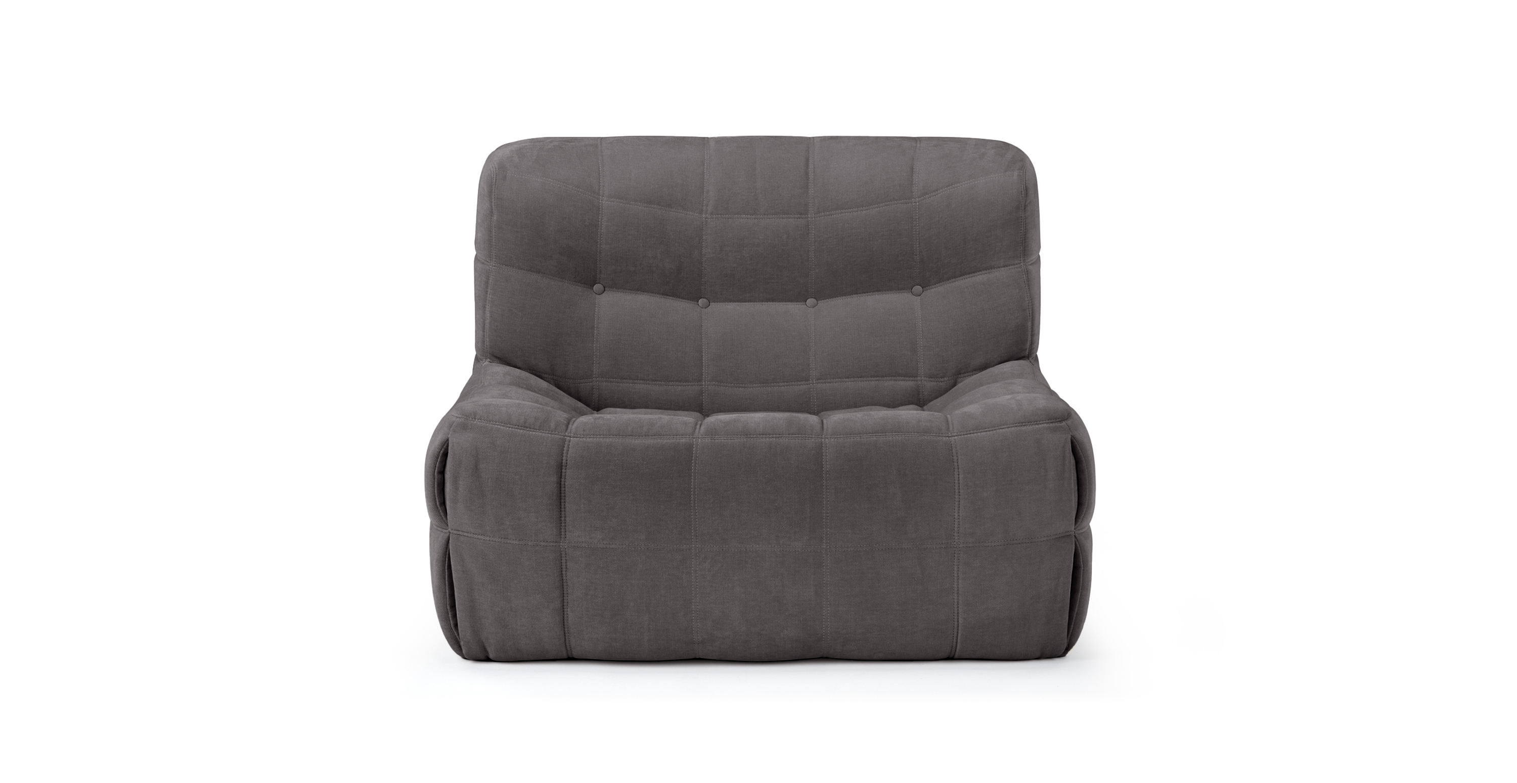 Michel Ducaroy Kashyma Modern Lounge Chair -  Chenille Dark gray