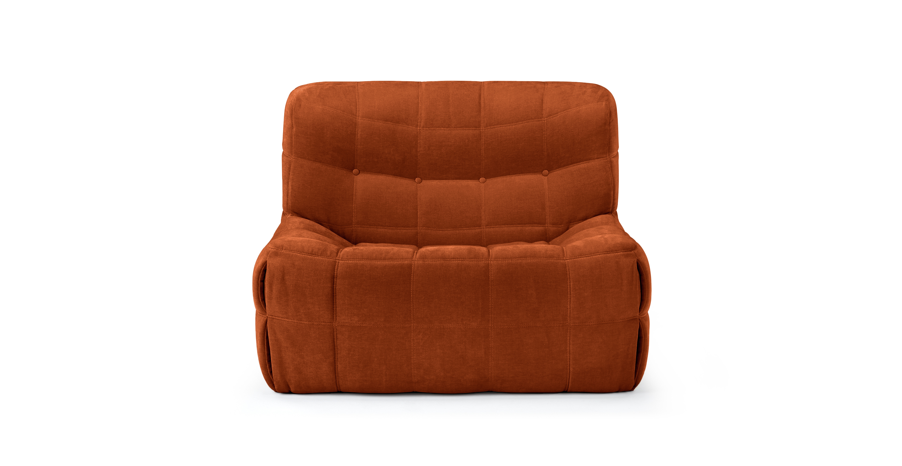 Michel Ducaroy Kashyma Modern Lounge Chair -  Chenille Orange