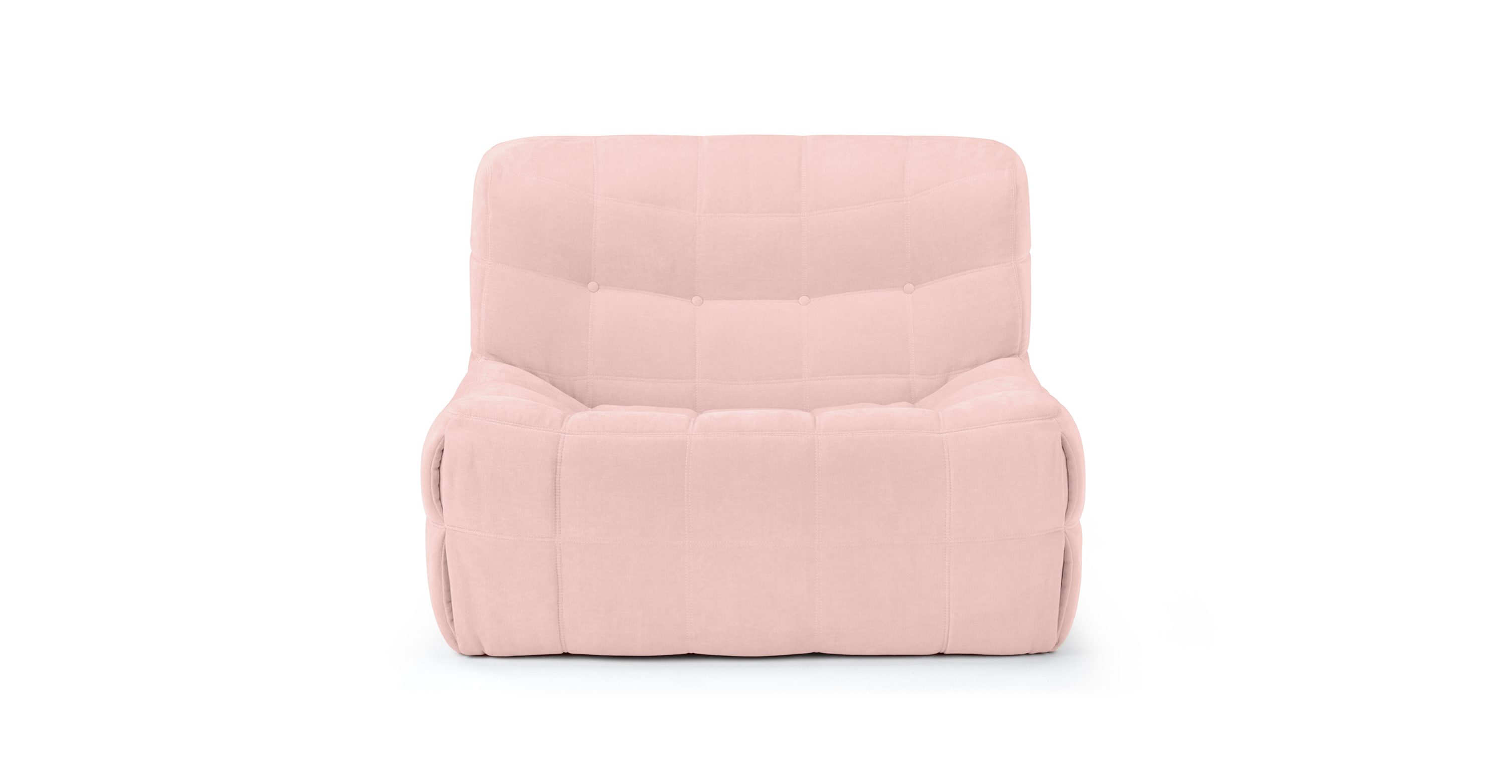 Michel Ducaroy Kashyma Modern Lounge Chair -  Chenille Pink