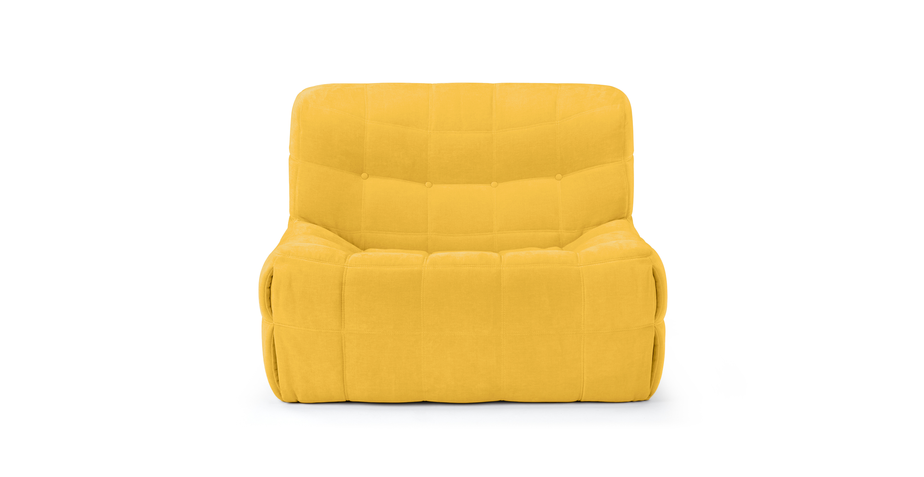 Michel Ducaroy Kashyma Modern Lounge Chair -  Chenille Yellow