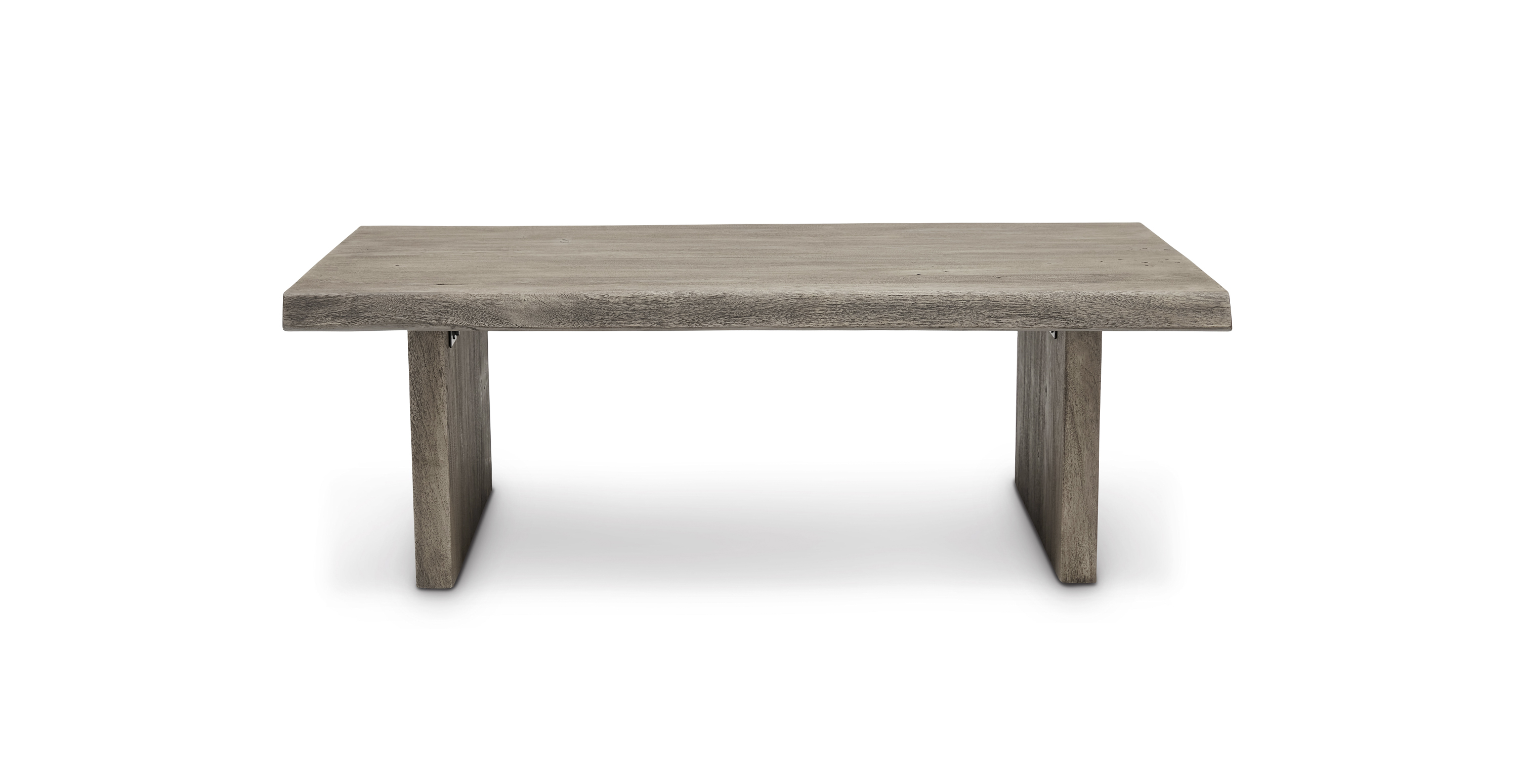 Orchard 48" Live Edge Wood Coffee Table -  Wood Sandblasted Grey