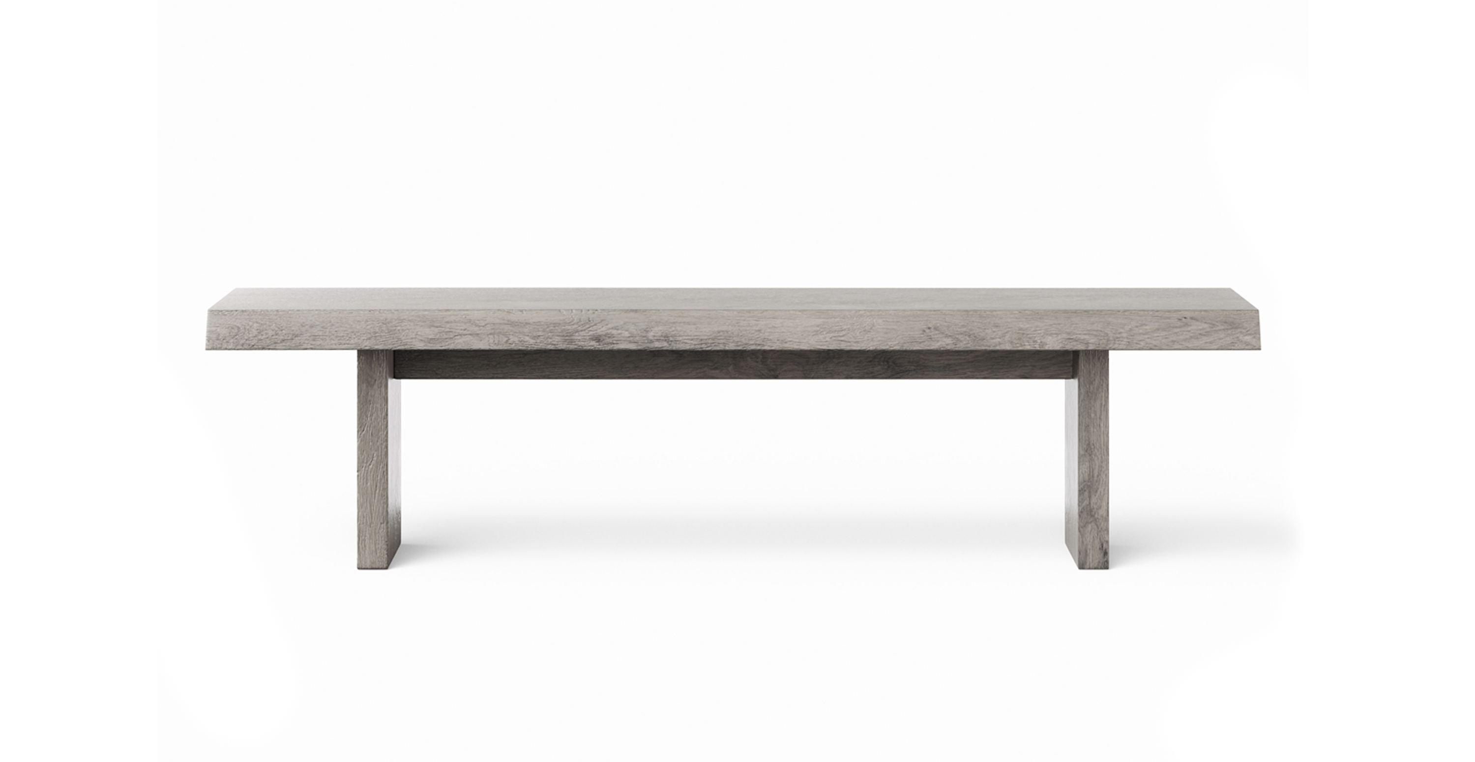Orchard Live Edge Wood Bench -  Wood Sandblasted Grey 78"