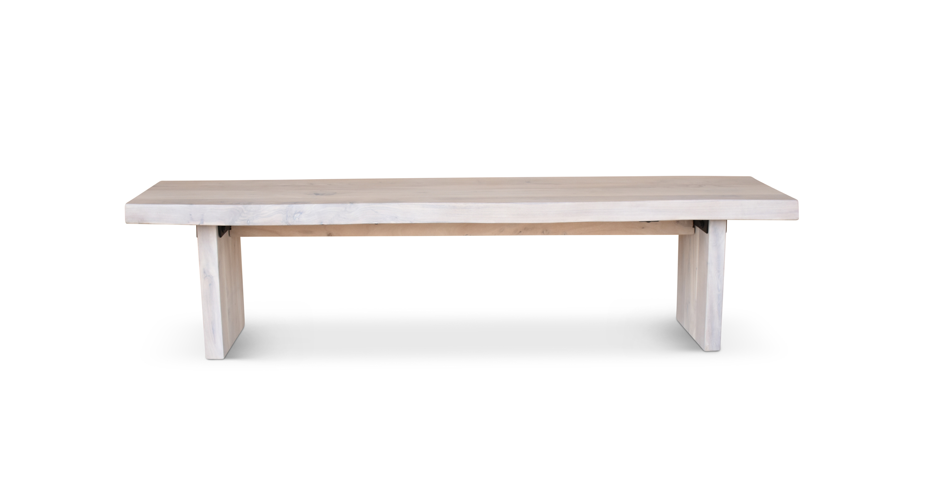 Orchard Live Edge Wood Bench -  Wood White Wash 78"