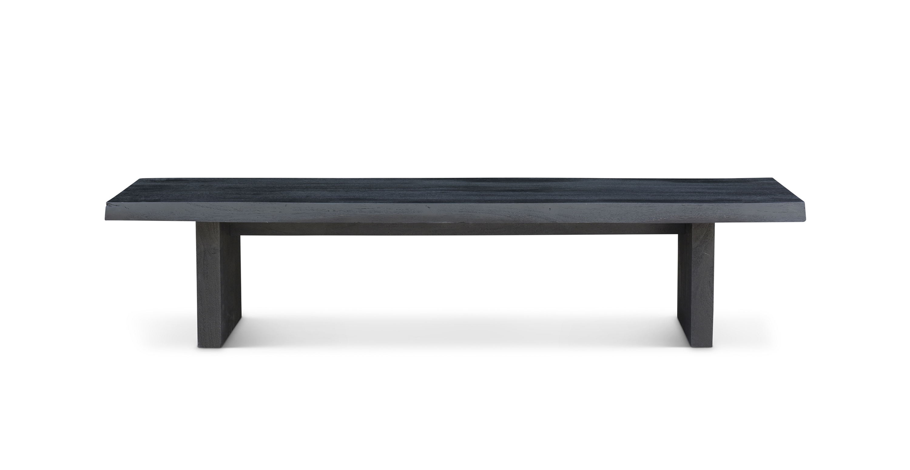 Orchard Live Edge Wood Bench -  Wood Ebonized 102"