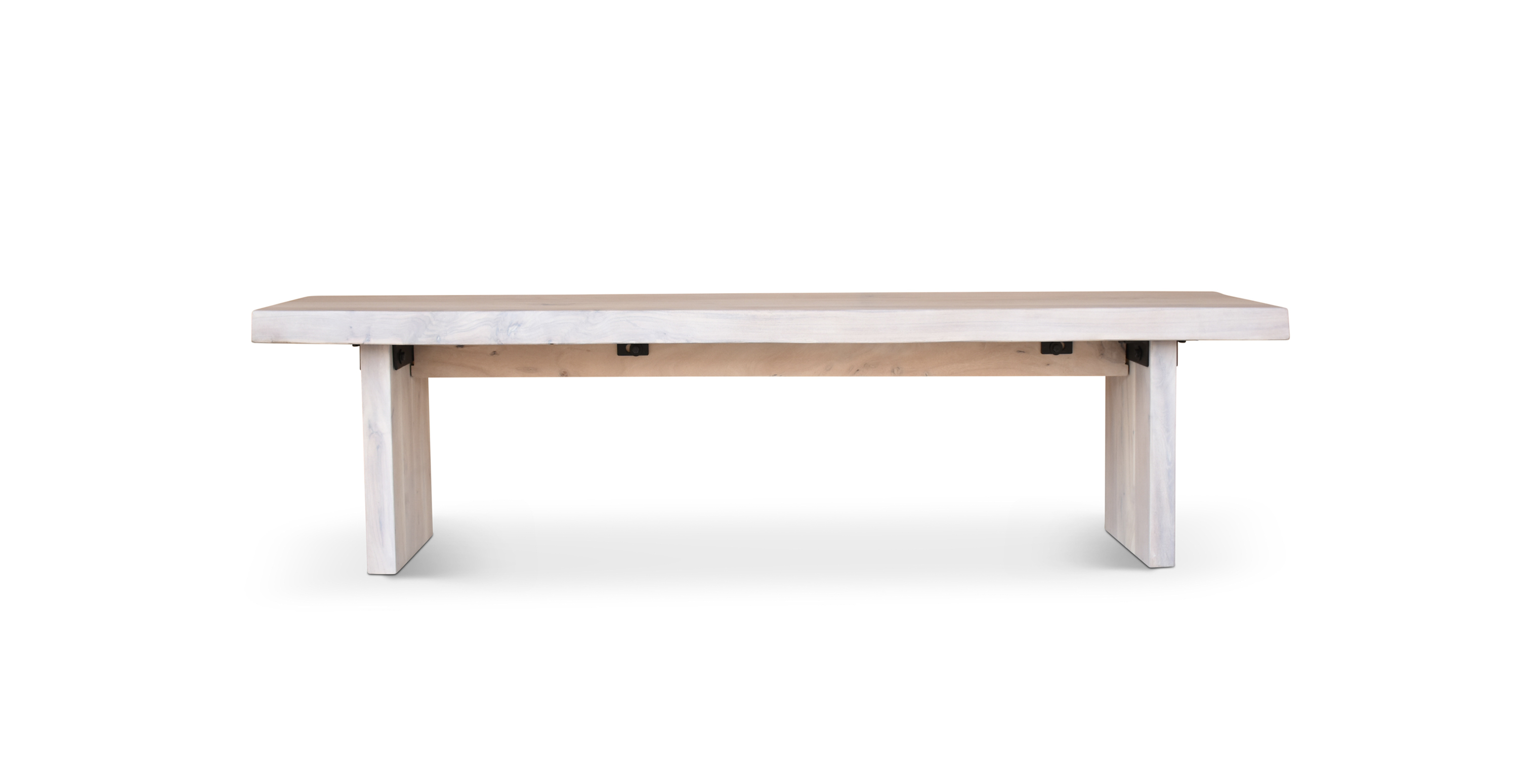 Orchard Live Edge Wood Bench -  Wood White Wash 65"