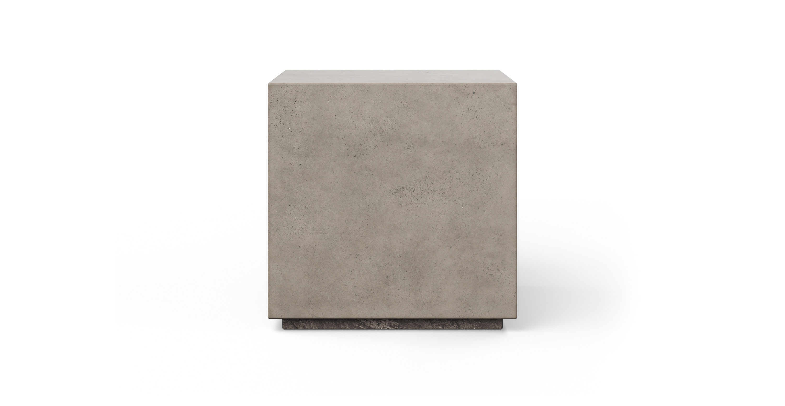 Kips Bay Brutalist Concrete End Table - Fiber-reinforced Concrete Dark Grey