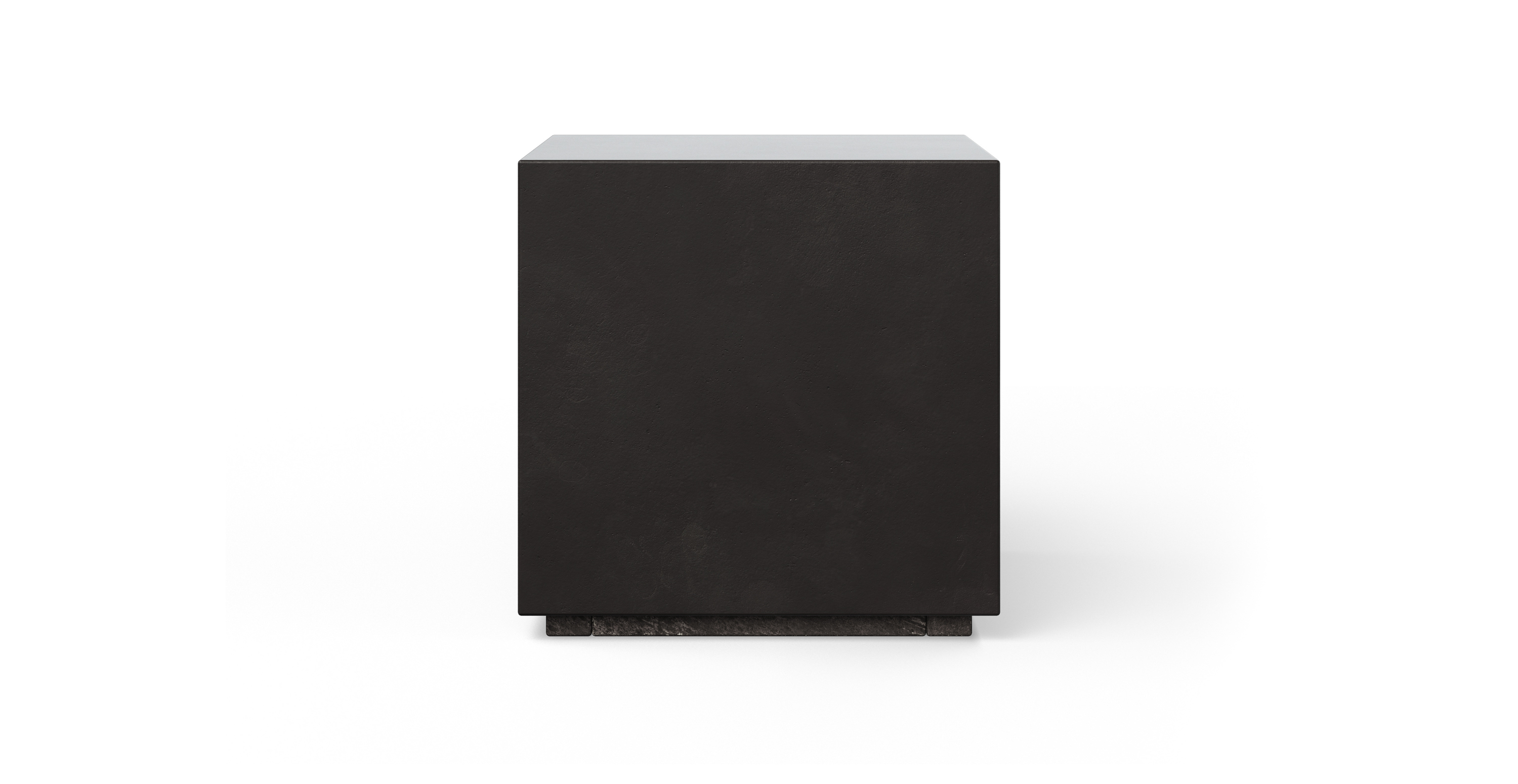 Kips Bay Brutalist Concrete End Table - Fiber-reinforced Concrete Lava