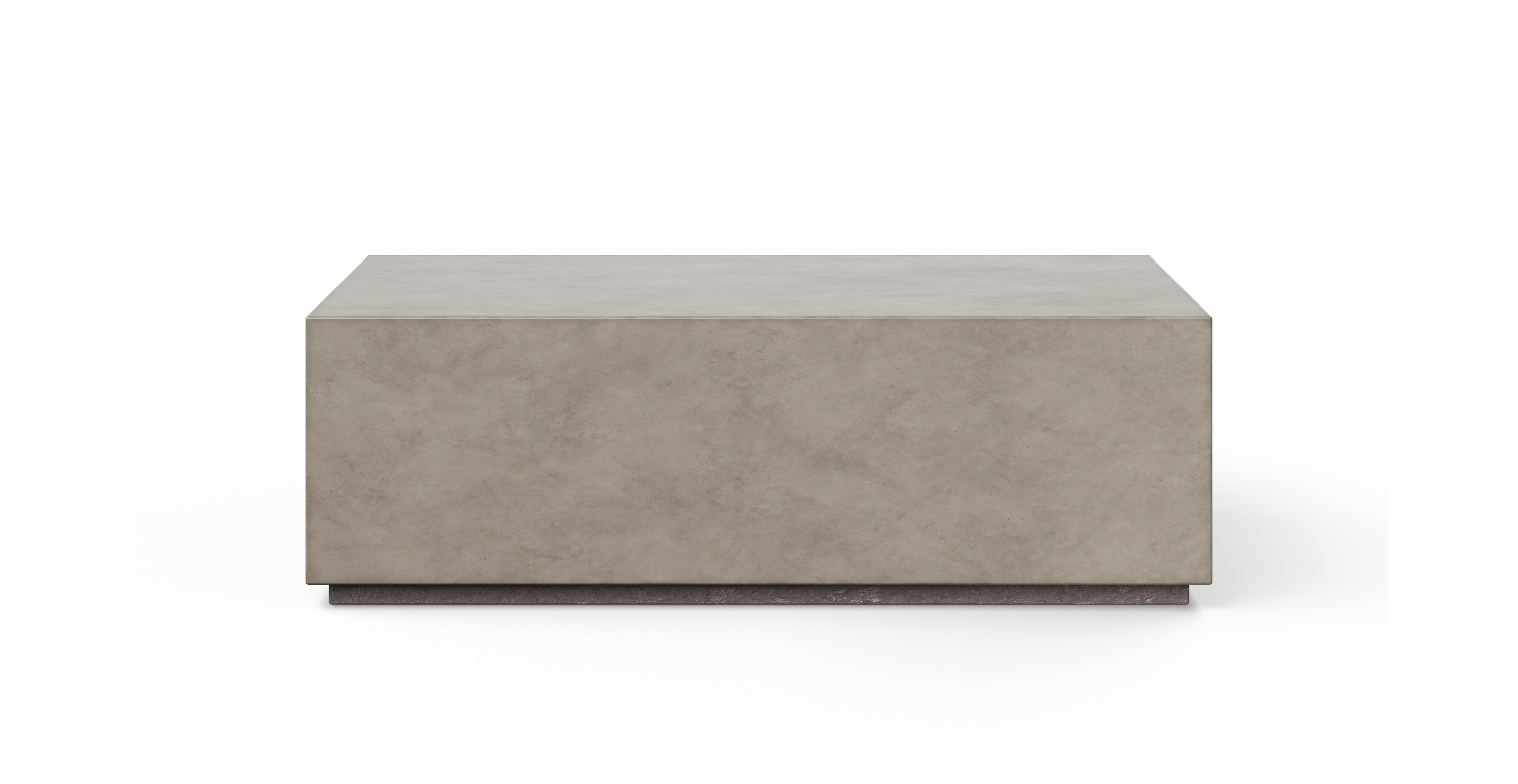 Kips Bay Brutalist Rectangular Concrete Coffee Table -  Fiber-reinforced Concrete Dark Grey