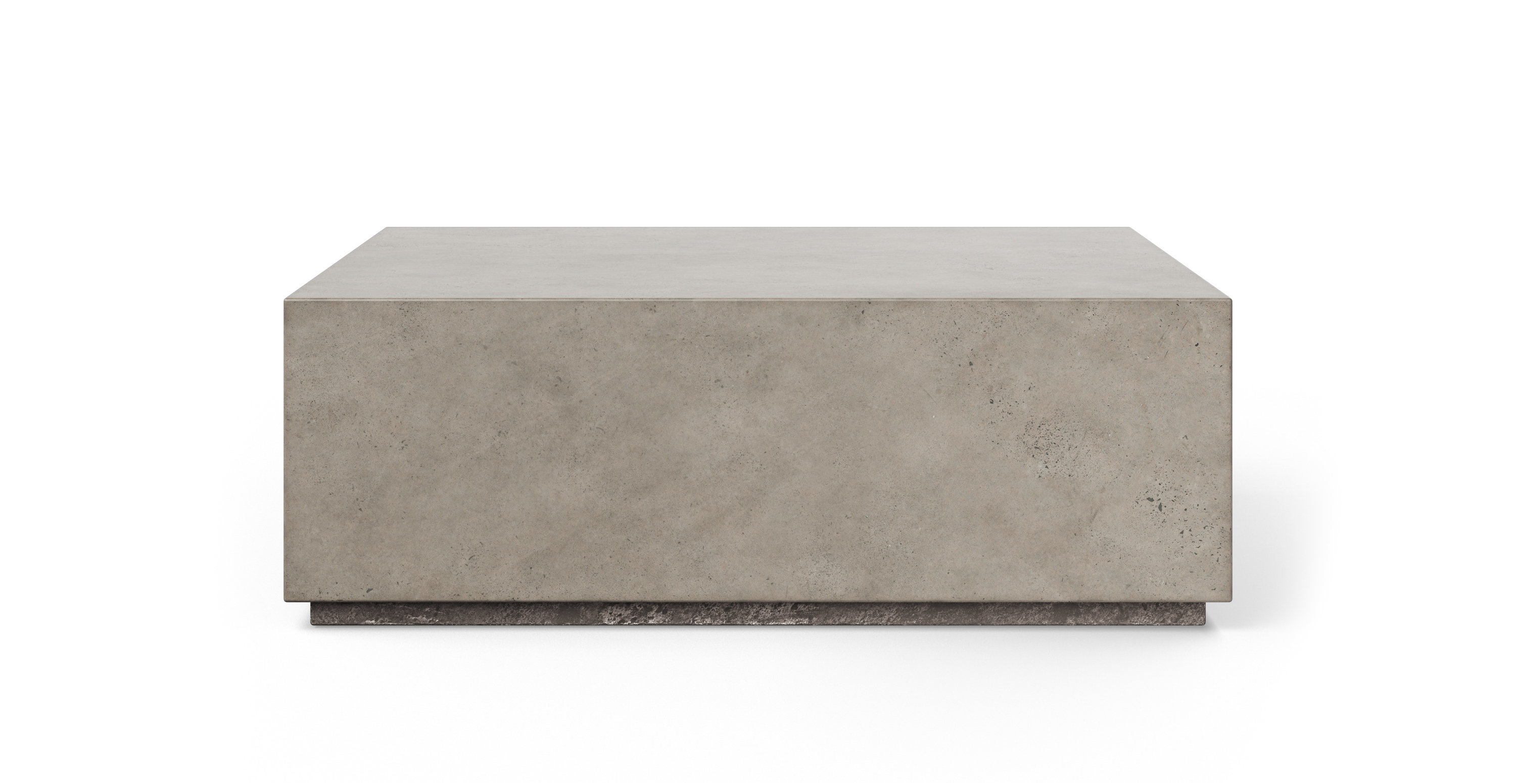 Kips Bay Brutalist Square Concrete Coffee Table -  Fiber-reinforced Concrete Dark Grey 47.25"