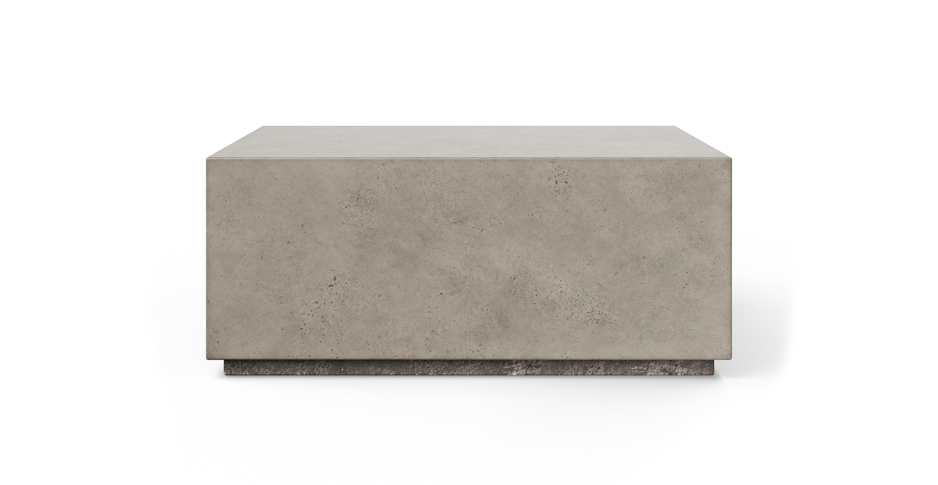 Kips Bay Brutalist Square Concrete Coffee Table -  Fiber-reinforced Concrete Dark Grey 39.5"