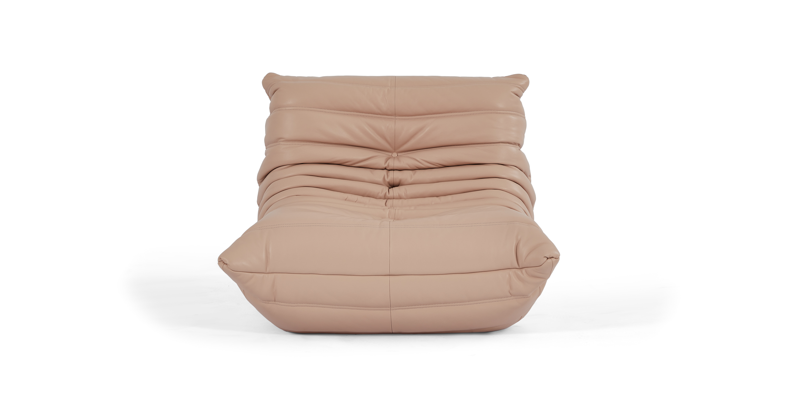 Michel Ducaroy Fireside Leather Lounge Chair -  Leather Pink
