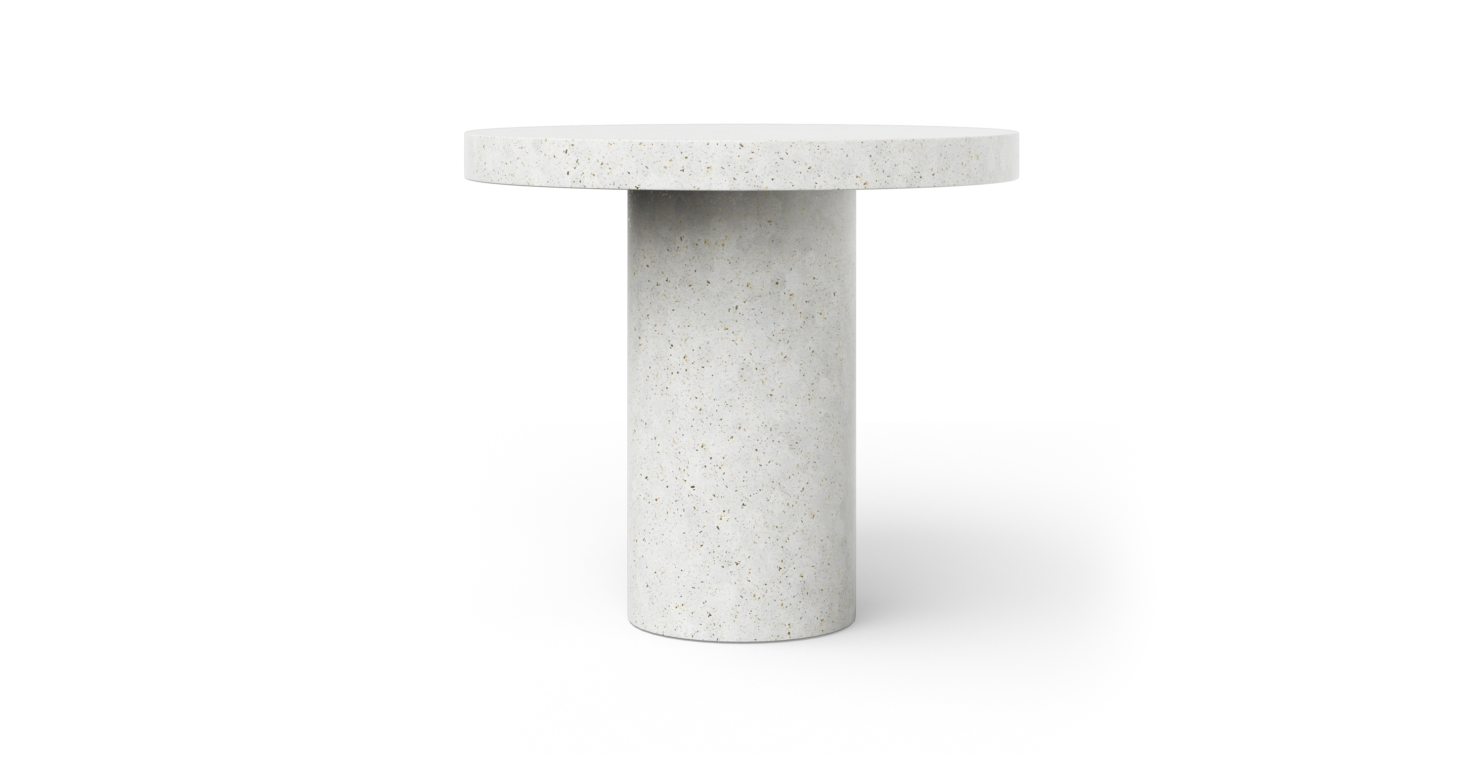 Greenpoint Minimalist Bar Height Concrete Dining Table -  Fiber-reinforced Concrete Ivory Terrazzo 47.25"