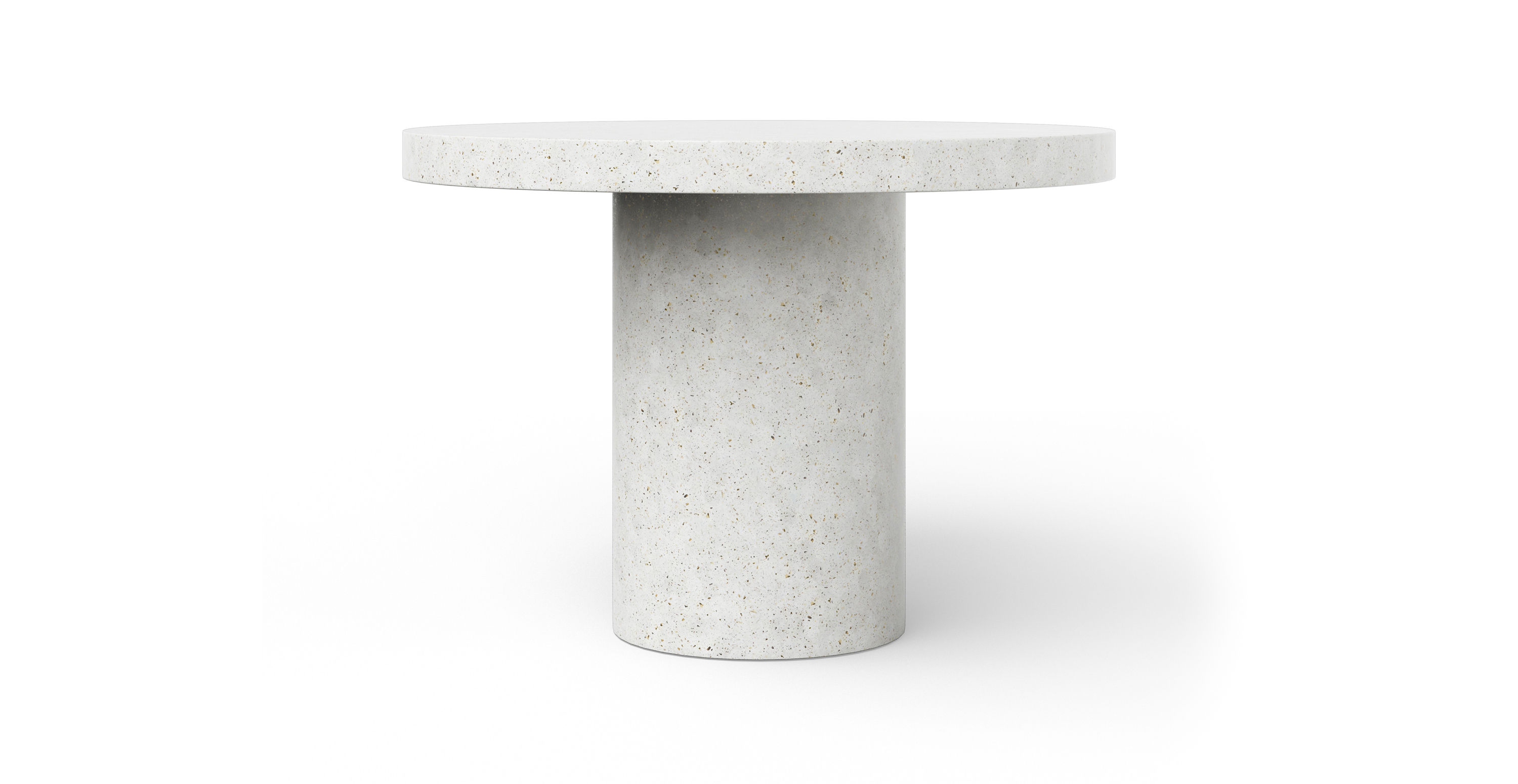 Greenpoint Minimalist Bar Height Concrete Dining Table -  Fiber-reinforced Concrete Ivory Terrazzo 60"