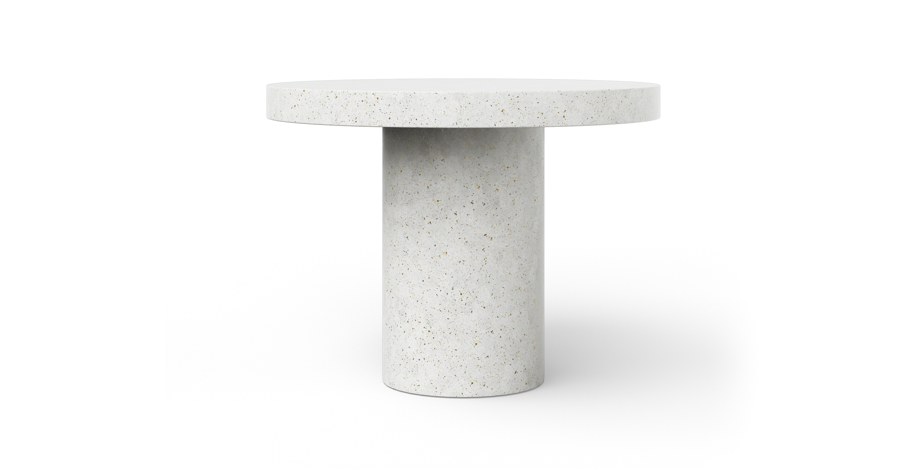 Greenpoint Minimalist Counter Height Concrete Dining Table -  Fiber-reinforced Concrete Ivory Terrazzo 47.25"