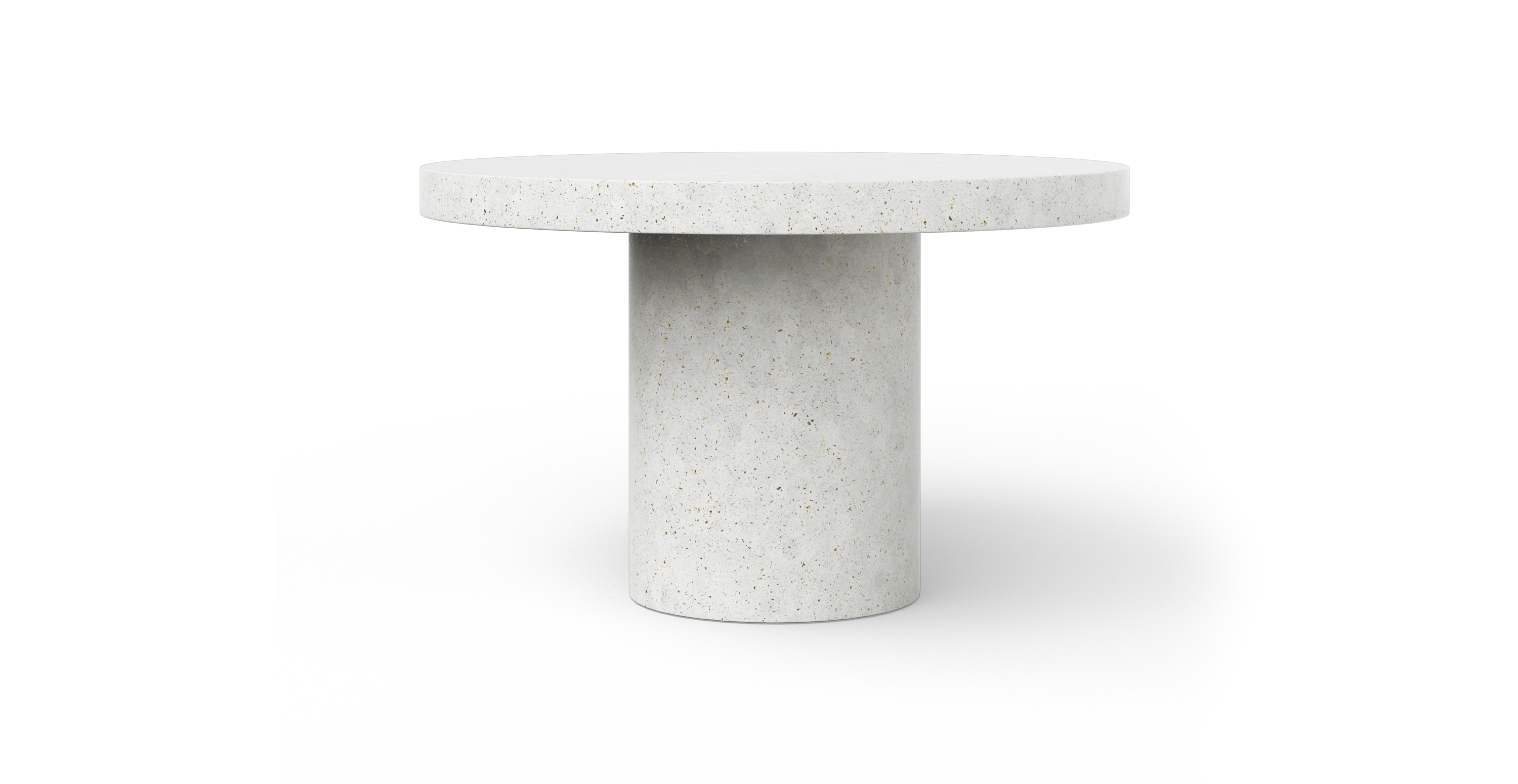 Greenpoint Minimalist Counter Height Concrete Dining Table -  Fiber-reinforced Concrete Ivory Terrazzo 60"