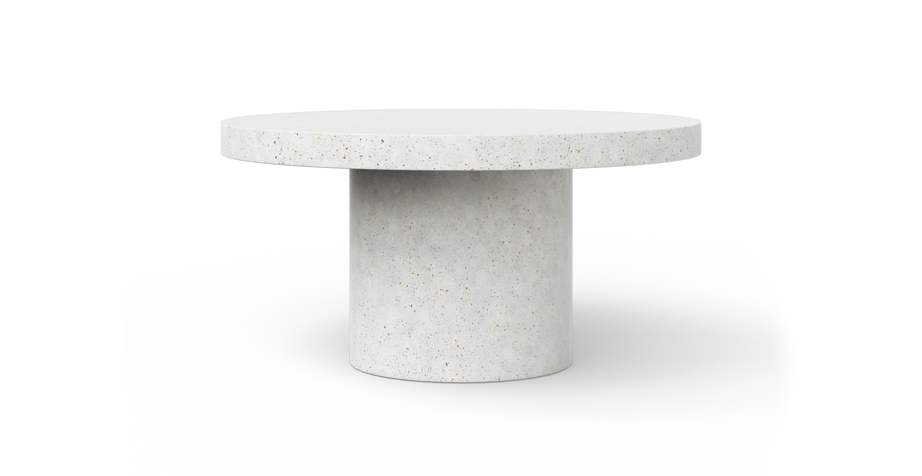 Greenpoint Minimalist Concrete Dining Table -  Fiber-reinforced Concrete Ivory Terrazzo 60"