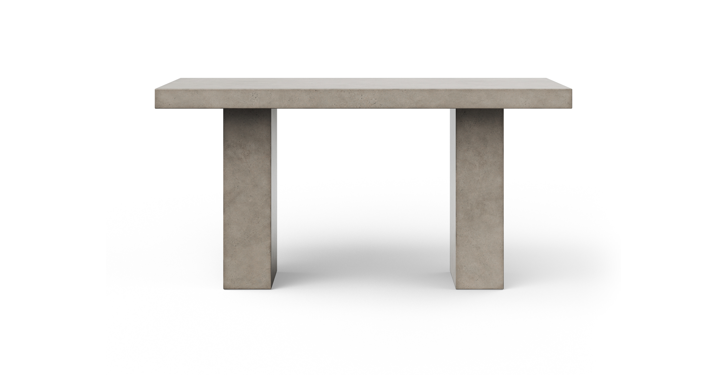 Fort Greene Minimalist Bar Height Concrete Dining Table -  Fiber-reinforced Concrete Dark Grey 39.25" x 82.75"