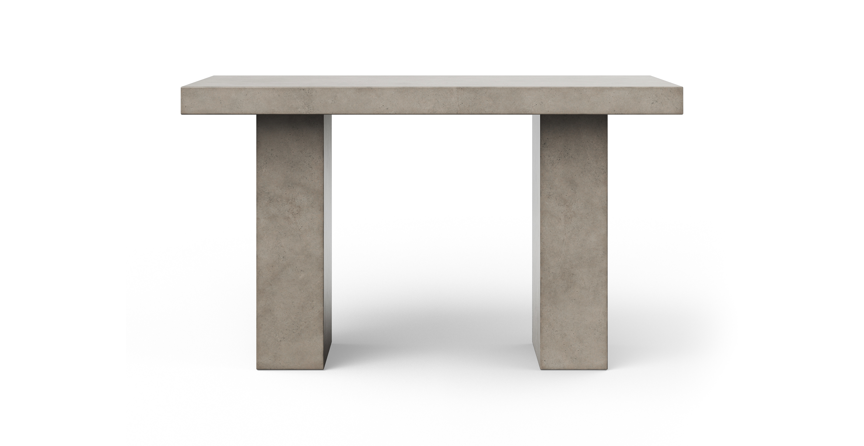 Fort Greene Minimalist Bar Height Concrete Dining Table -  Fiber-reinforced Concrete Dark Grey 47" x 95"