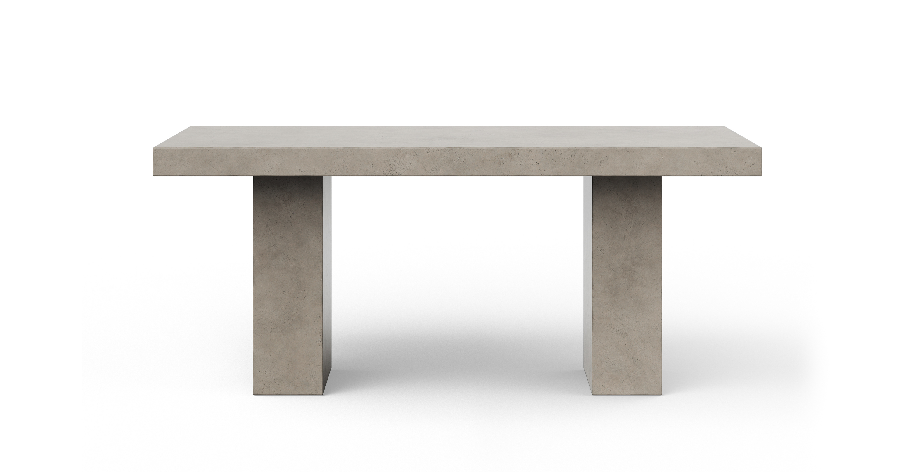 Fort Greene Minimalist Counter Height Concrete Dining Table -  Fiber-reinforced Concrete Dark Grey 39.25" x 82.75"