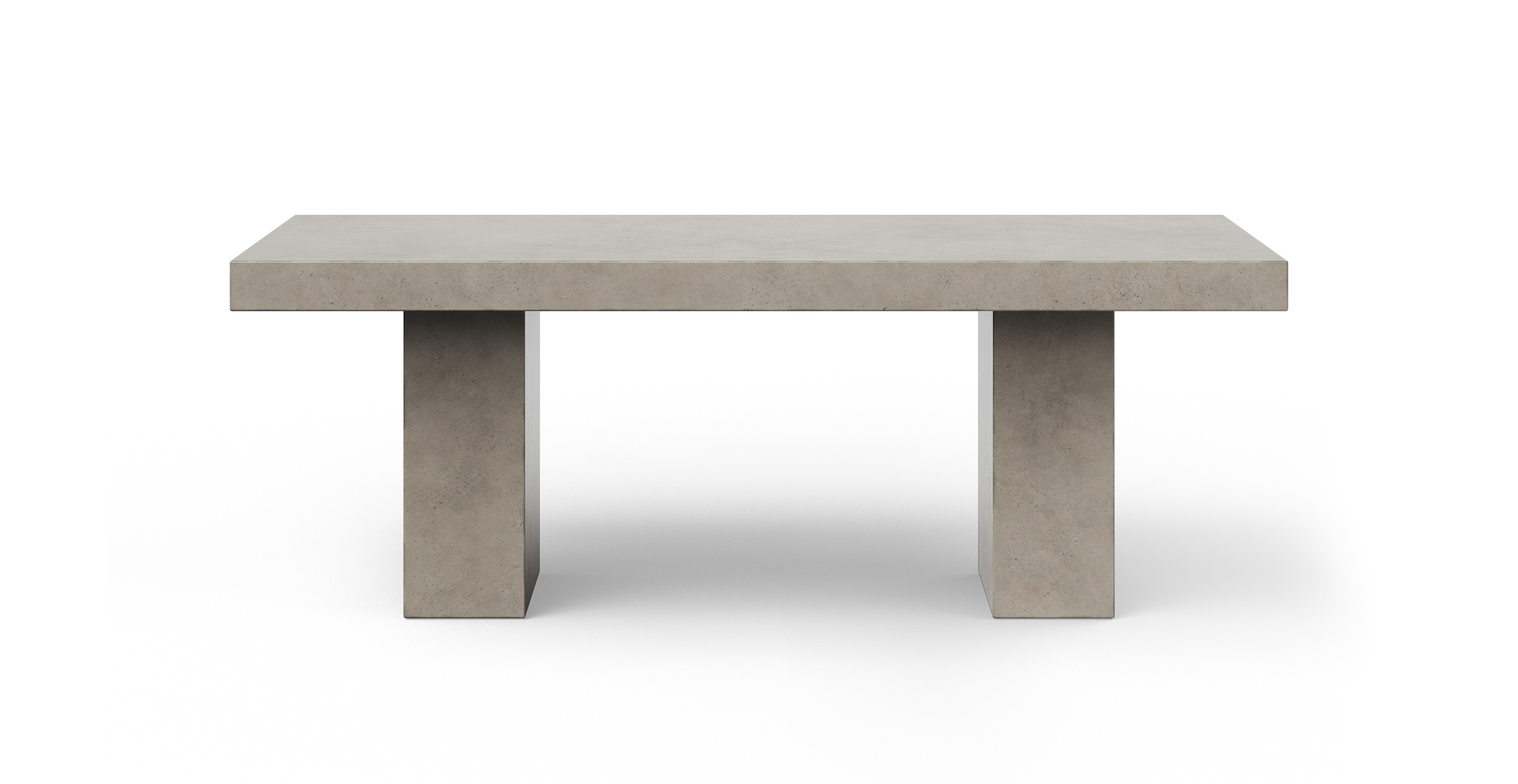 Fort Greene Minimalist Concrete Dining Table -  Fiber-reinforced Concrete Dark Grey 39.25" x 82.75"