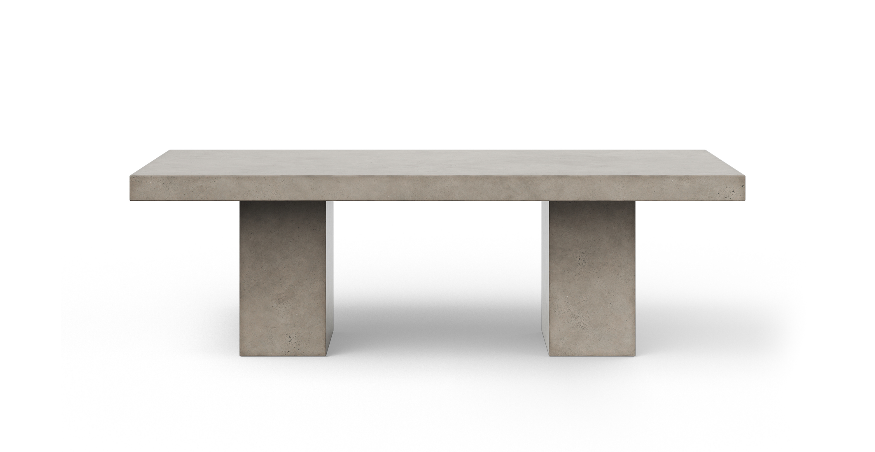 Fort Greene Minimalist Concrete Dining Table -  Fiber-reinforced Concrete Dark Grey 47" x 95"