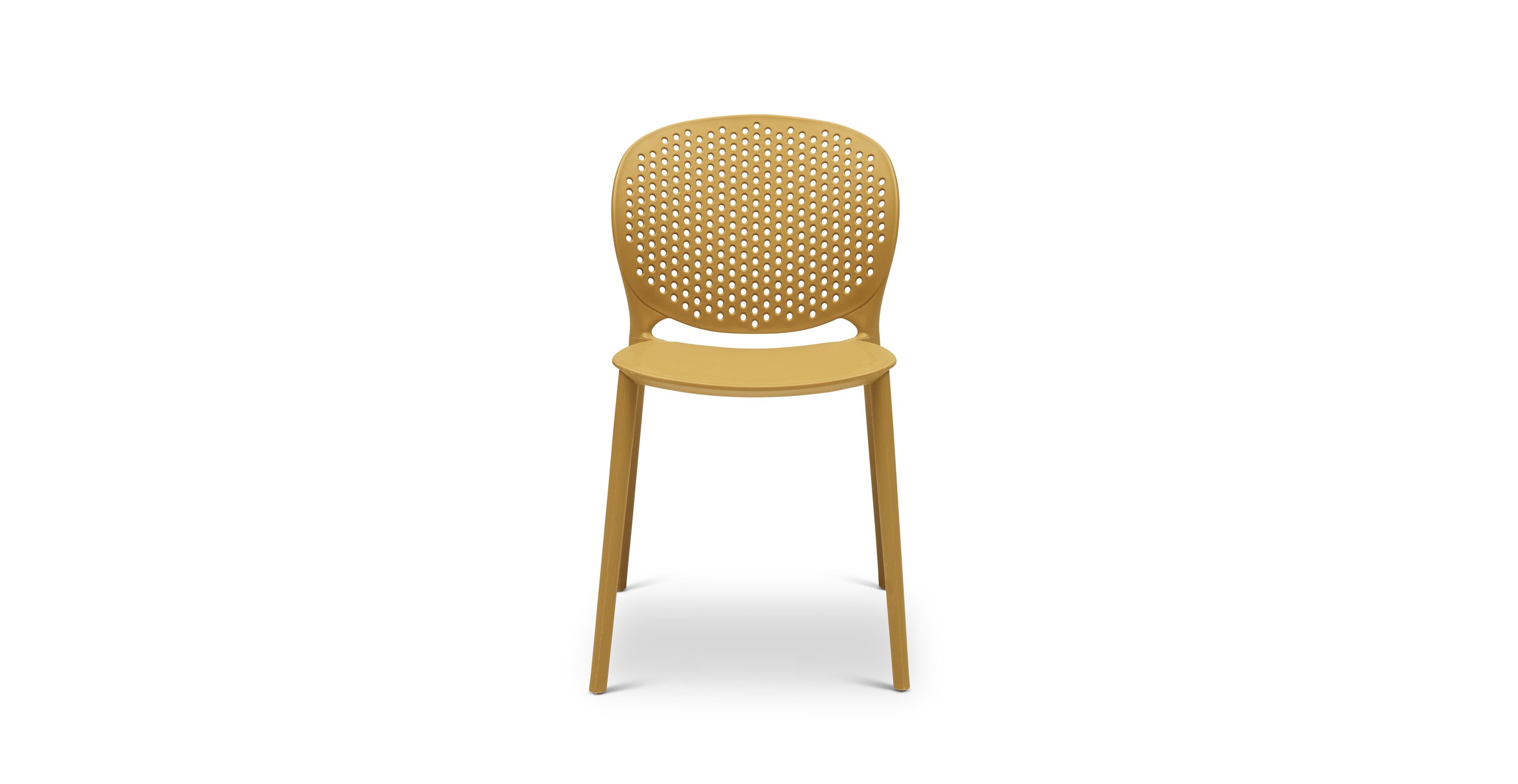 Bryant Indoor/Outdoor Stackable Side Chairs (Set of 4) -  Polypropylene Ginger