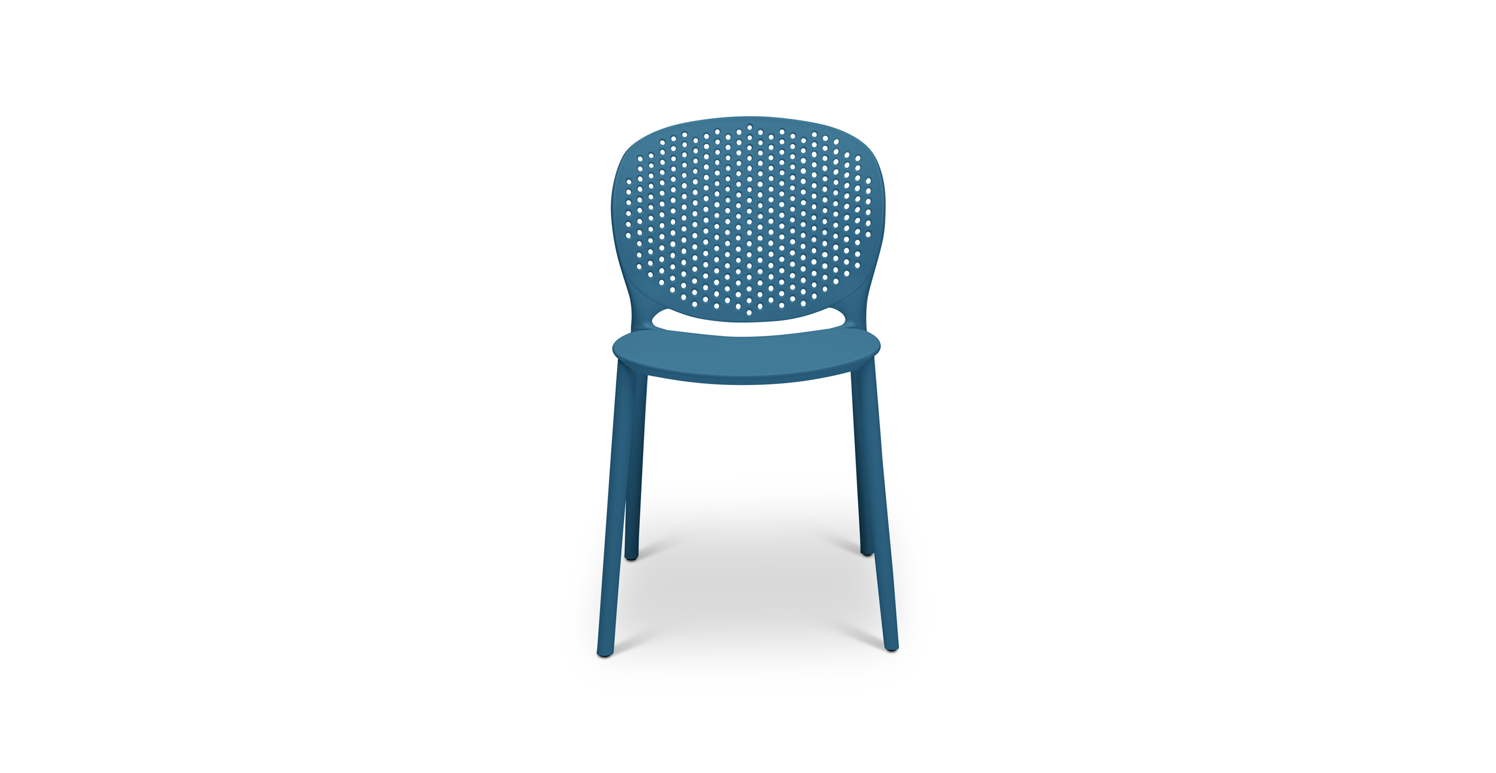 Bryant Indoor/Outdoor Stackable Side Chairs (Set of 4) -  Polypropylene Teal Green