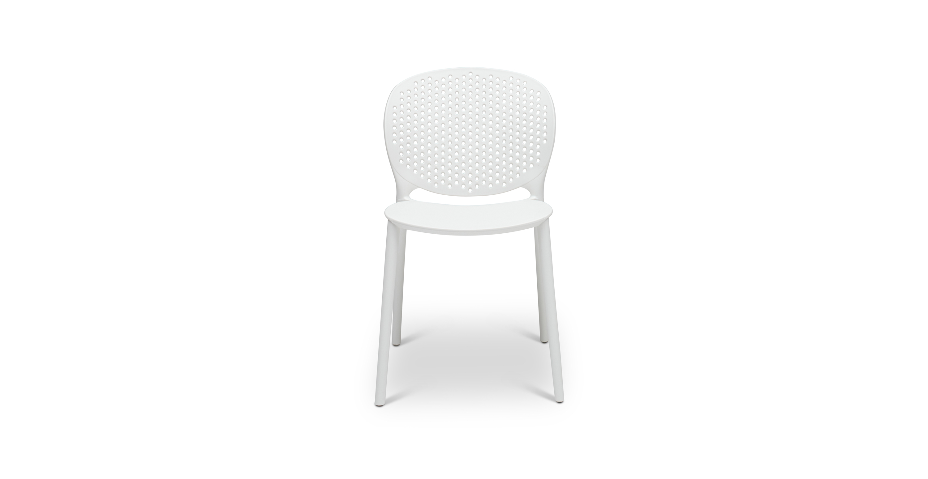 Bryant Indoor/Outdoor Stackable Side Chairs (Set of 4) -  Polypropylene White