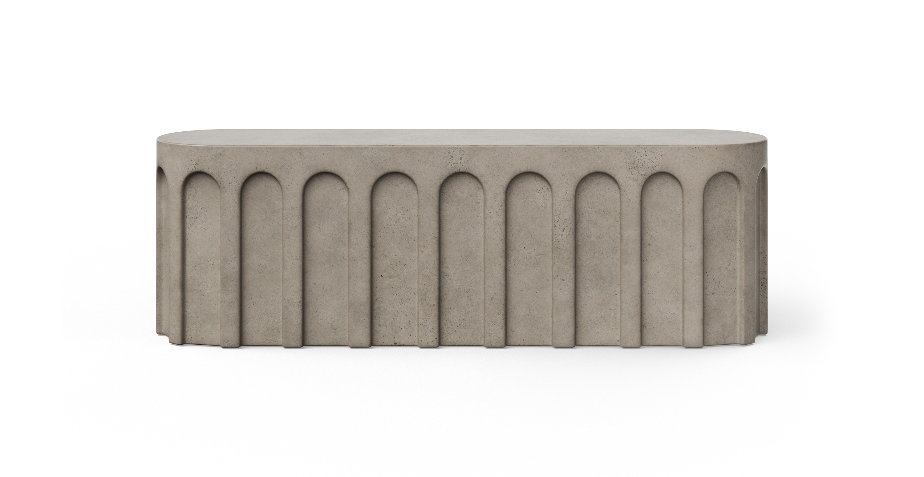 Metropolis Modern Indoor/Outdoor Concrete Bench -  Fiber-reinforced Concrete Dark Grey