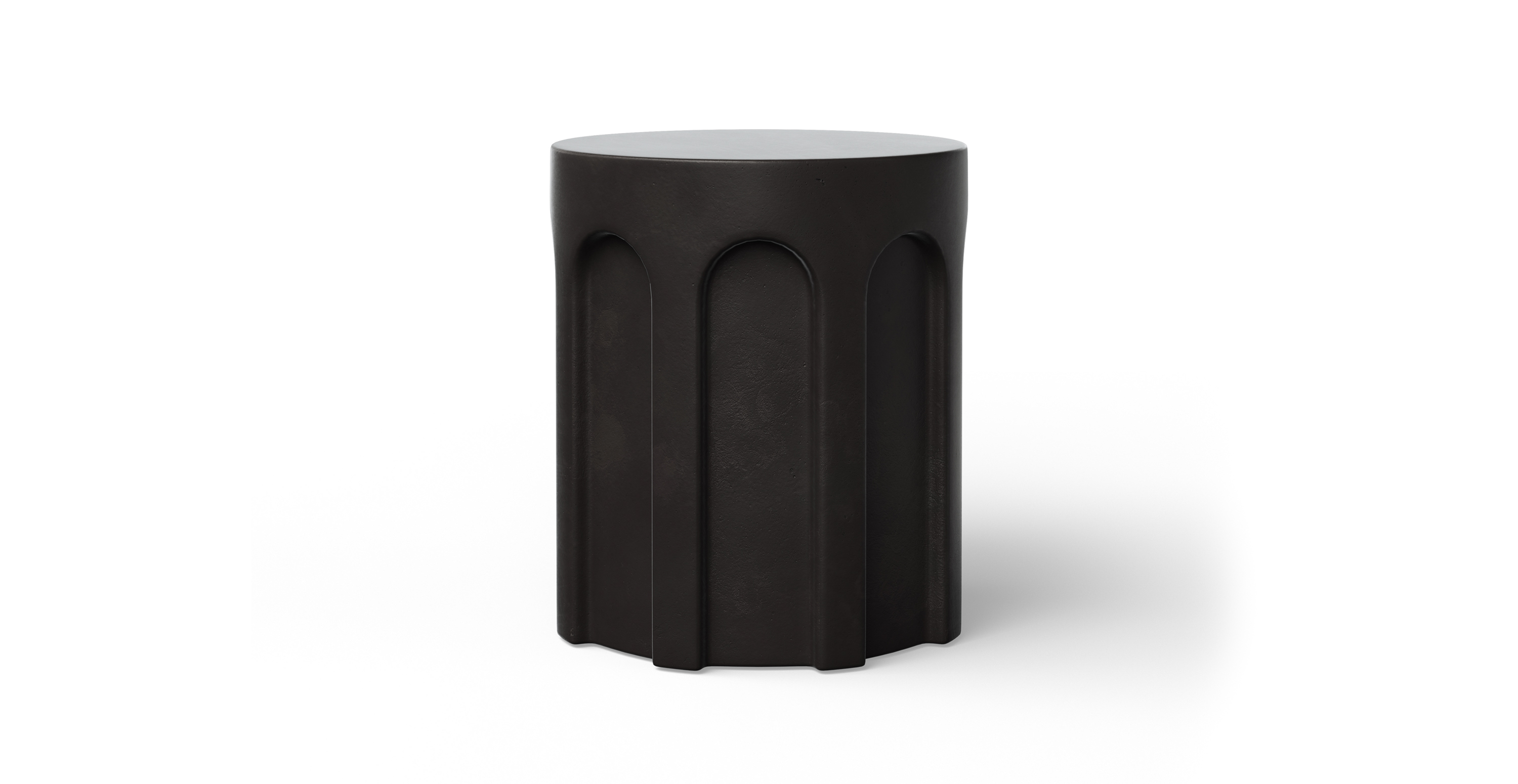 Metropolis Modern Indoor/Outdoor Concrete Stool - Fiber-reinforced Concrete Lava