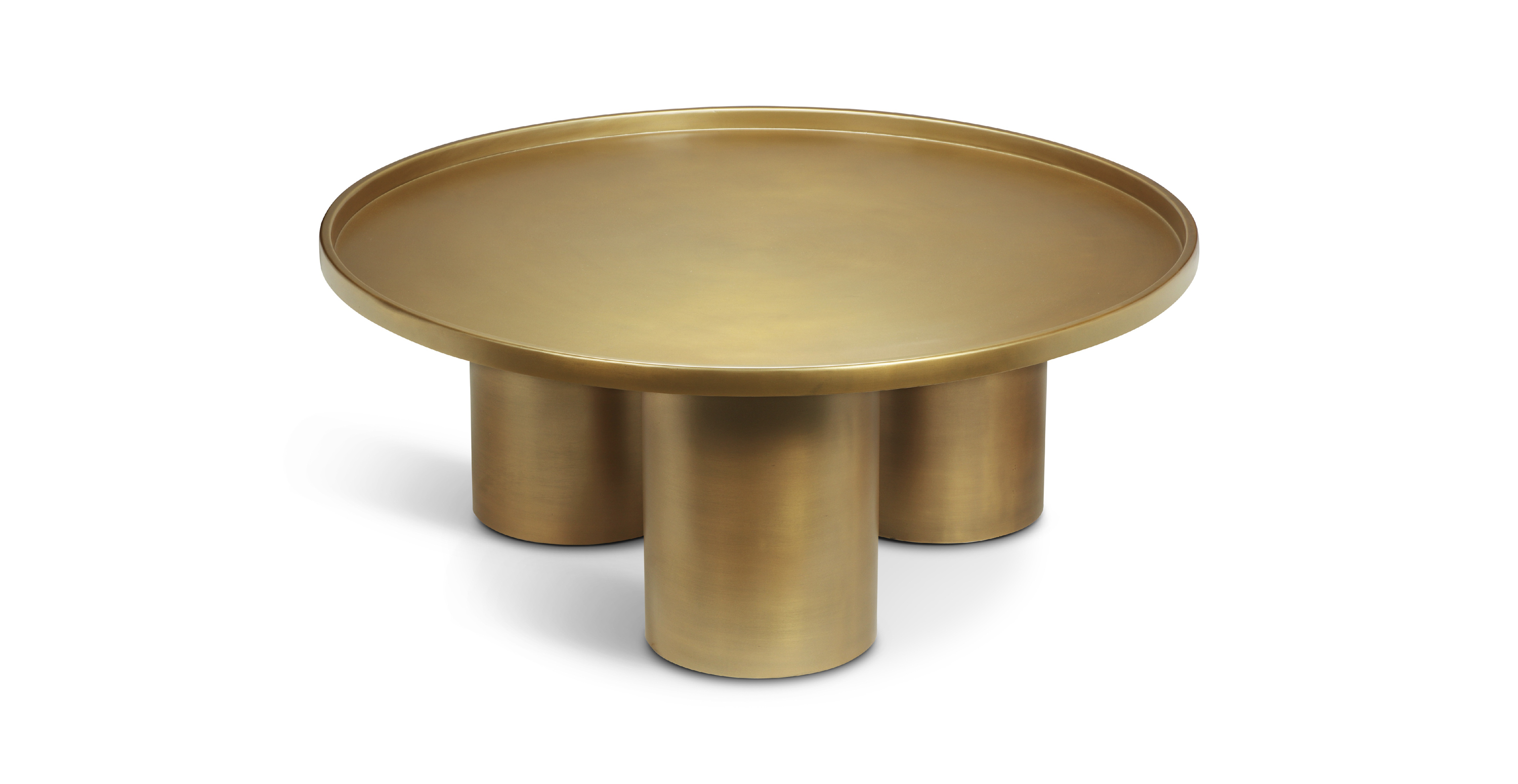 Harbor Industrial Steel Coffee Table - Steel Industrial Brass