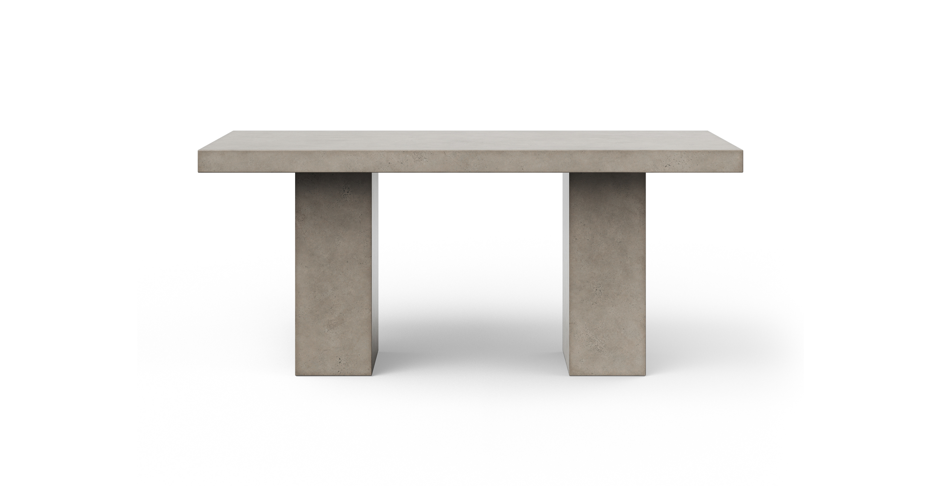 Fort Greene Minimalist Bar Height Concrete Dining Table -  Fiber-reinforced Concrete Dark Grey 35.5" x 70.75"