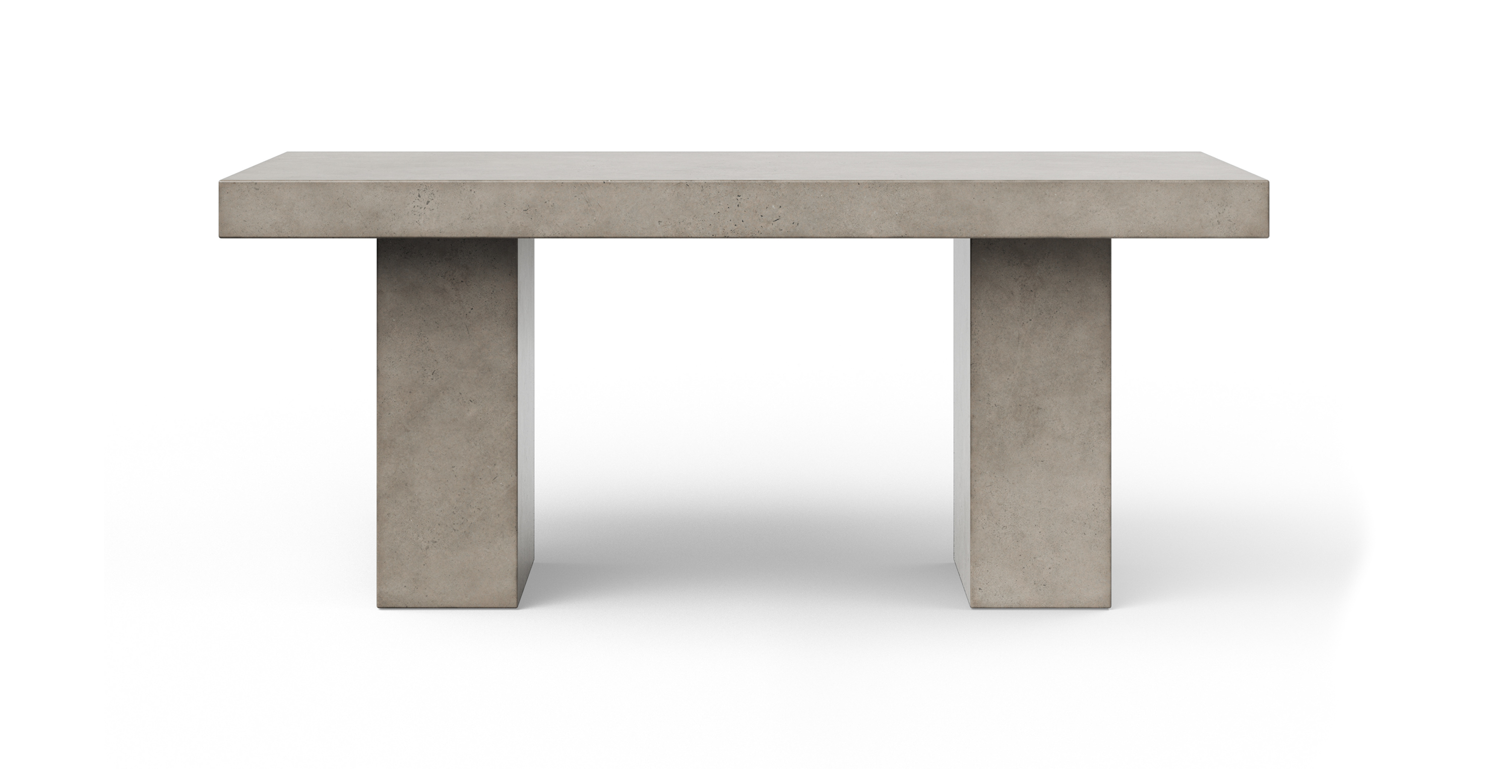 Fort Greene Minimalist Concrete Dining Table -  Fiber-reinforced Concrete Dark Grey 35.5" x 70.75"