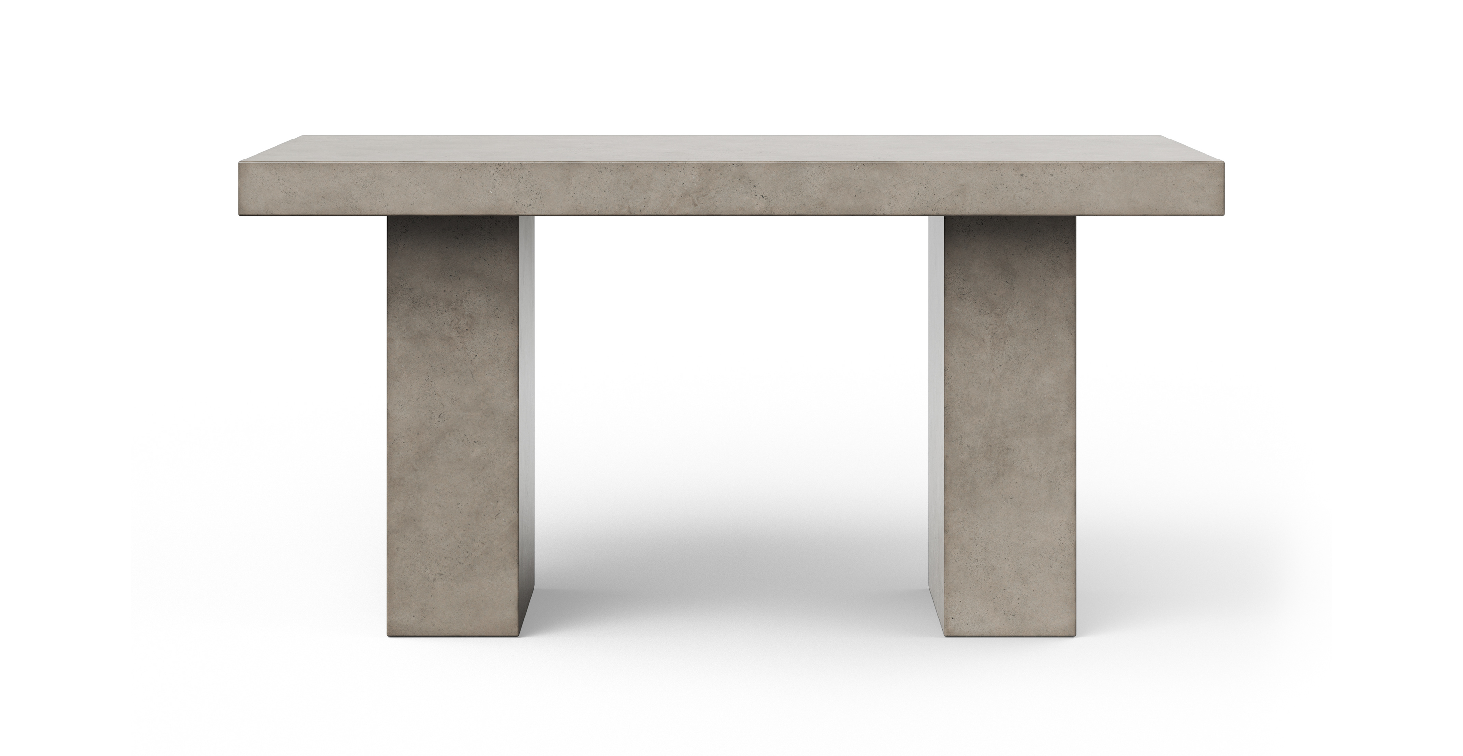 Fort Greene Minimalist Counter Height Concrete Dining Table -  Fiber-reinforced Concrete Dark Grey 35.5" x 70.75"