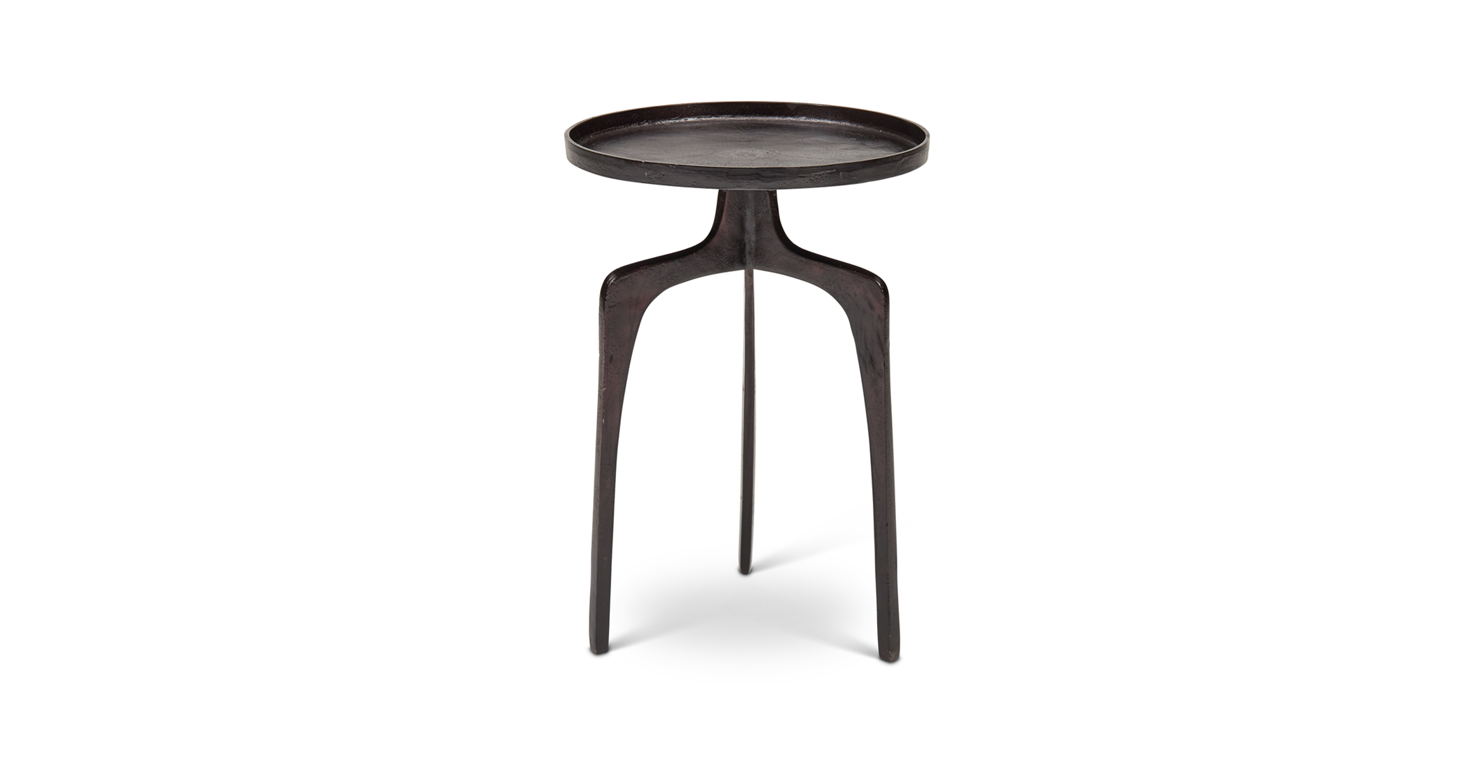Brookfield Reclaimed Metal End Table -  Aluminum Raw Bronze
