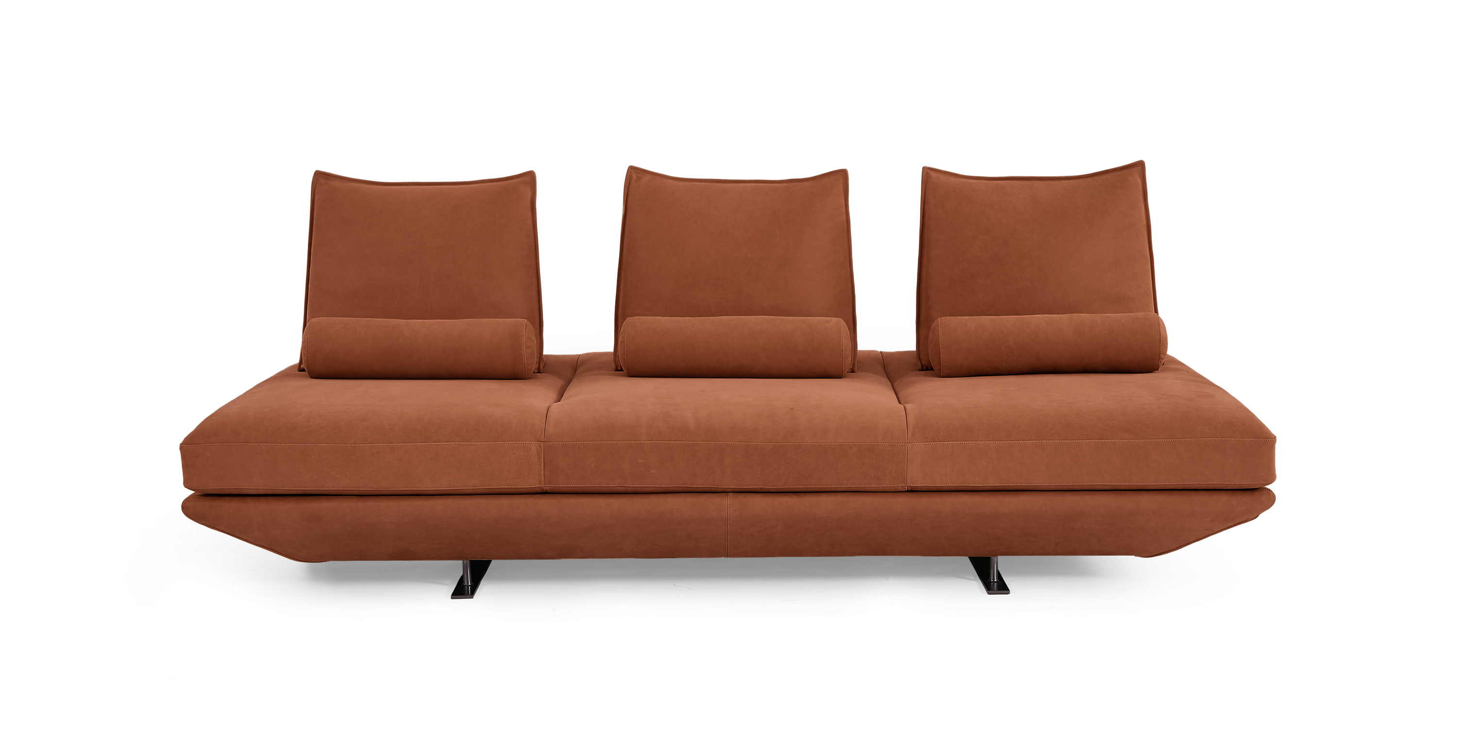 Biggie Freestyle Modern Daybed -  Leather Antique Brown