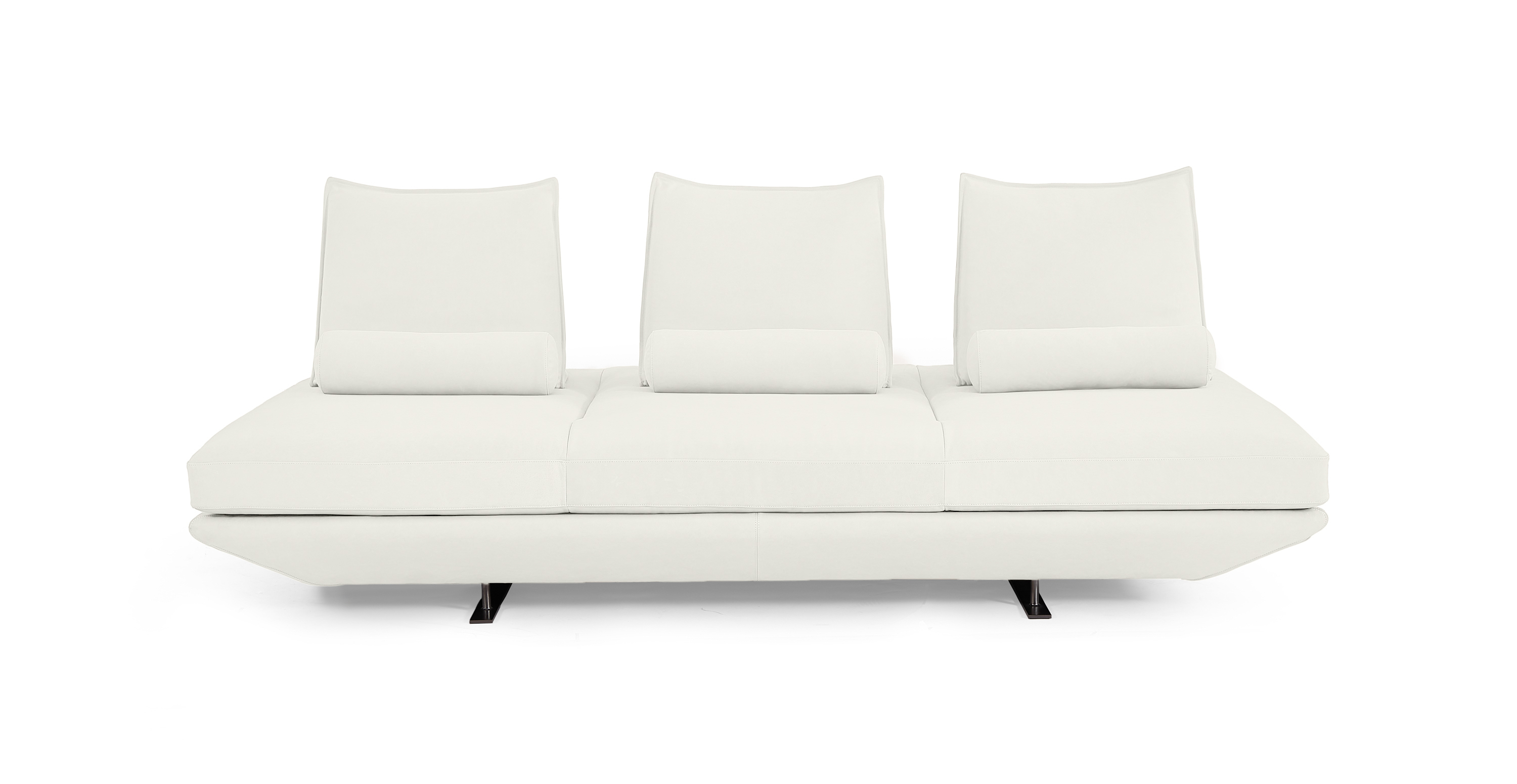 Biggie Freestyle Modern Daybed -  Leather Cream