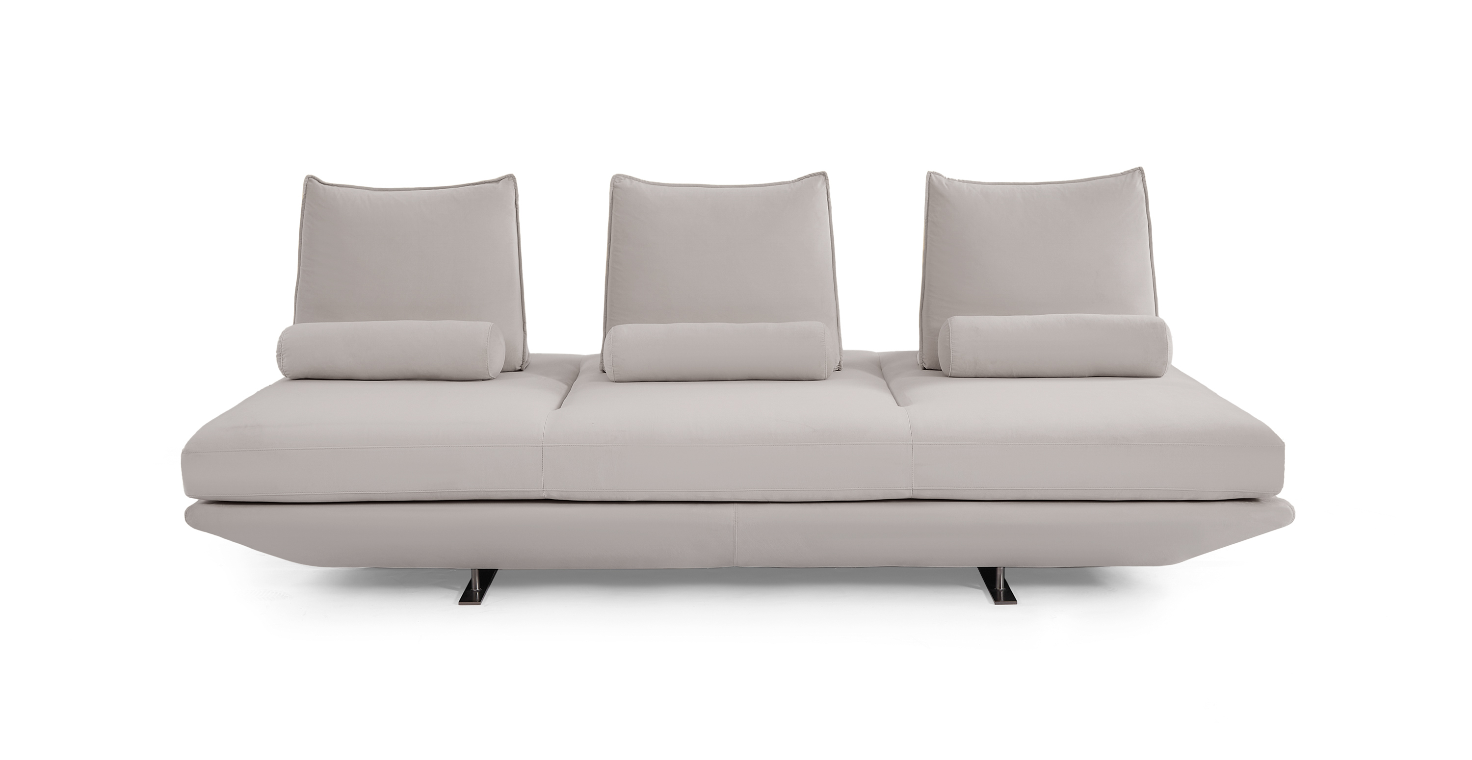 Biggie Freestyle Modern Daybed -  Velvet Light Gray