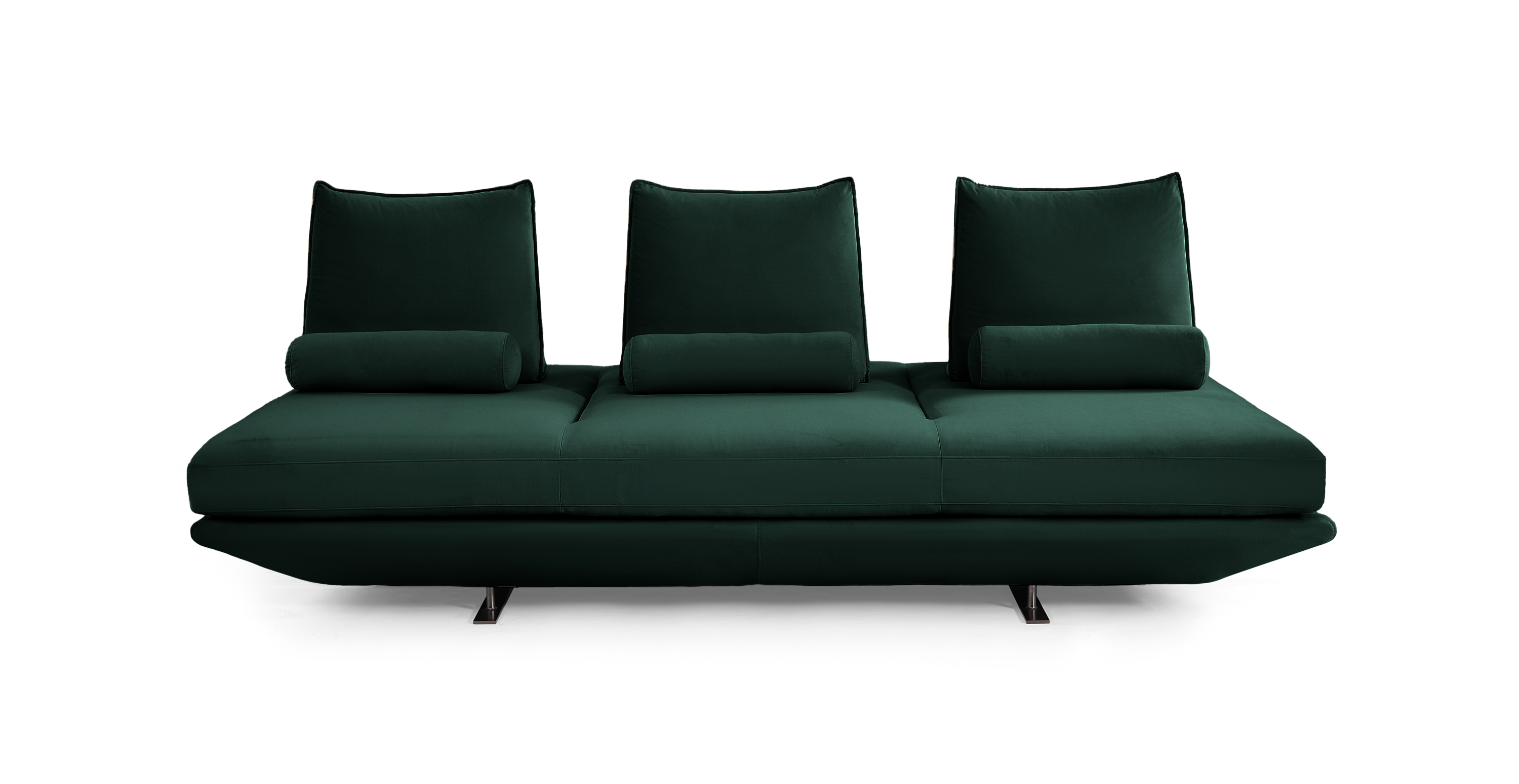 Biggie Freestyle Modern Daybed -  Velvet Dark Green