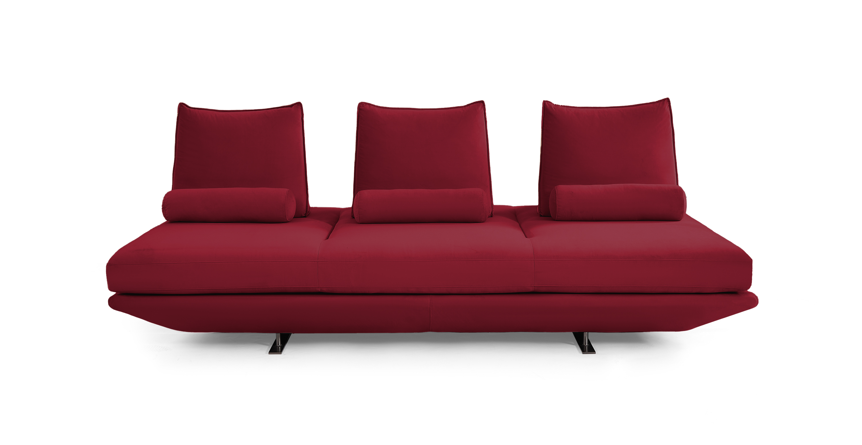 Biggie Freestyle Modern Daybed -  Velvet Burgundy