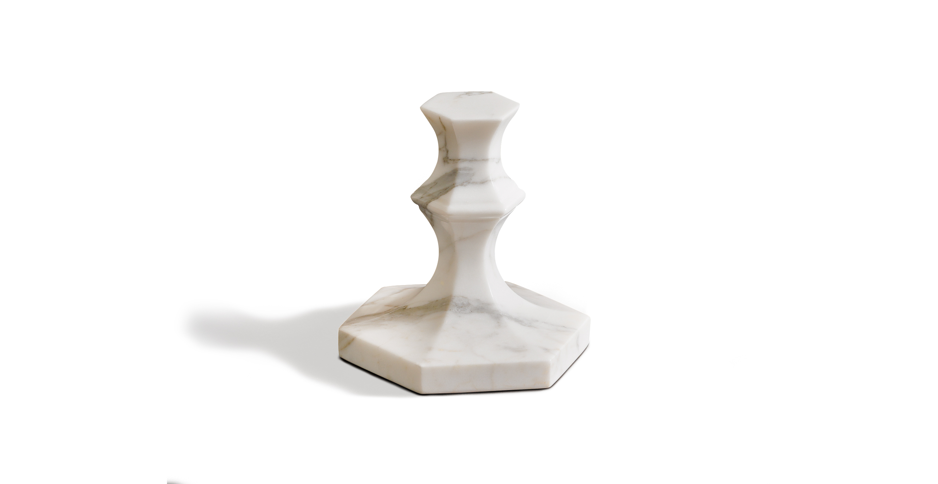 Astor Decorative Small Marble Pillar - White Marble