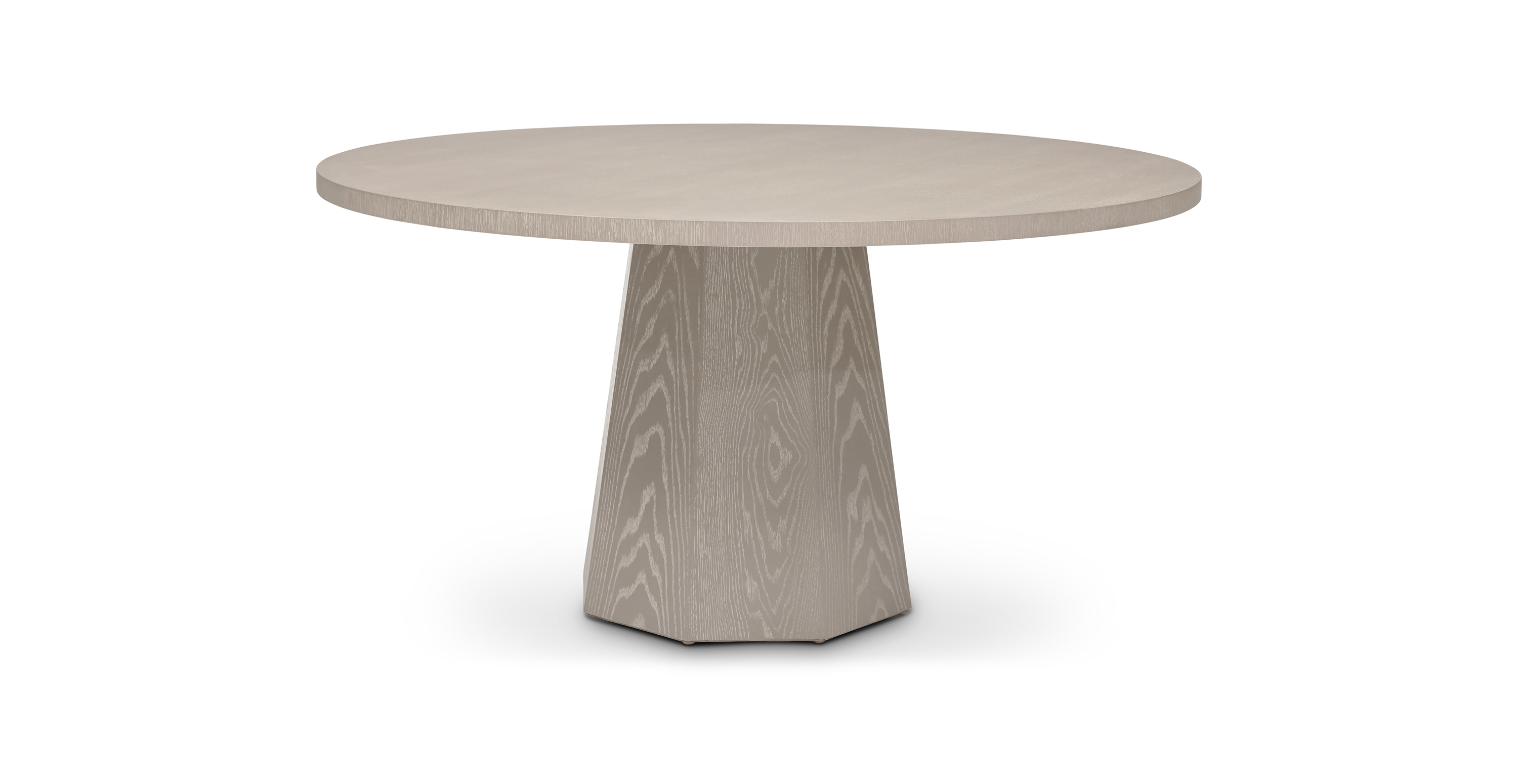 Columbus Modern Round Wood Dining Table -  Engineered Wood Taupe Grey