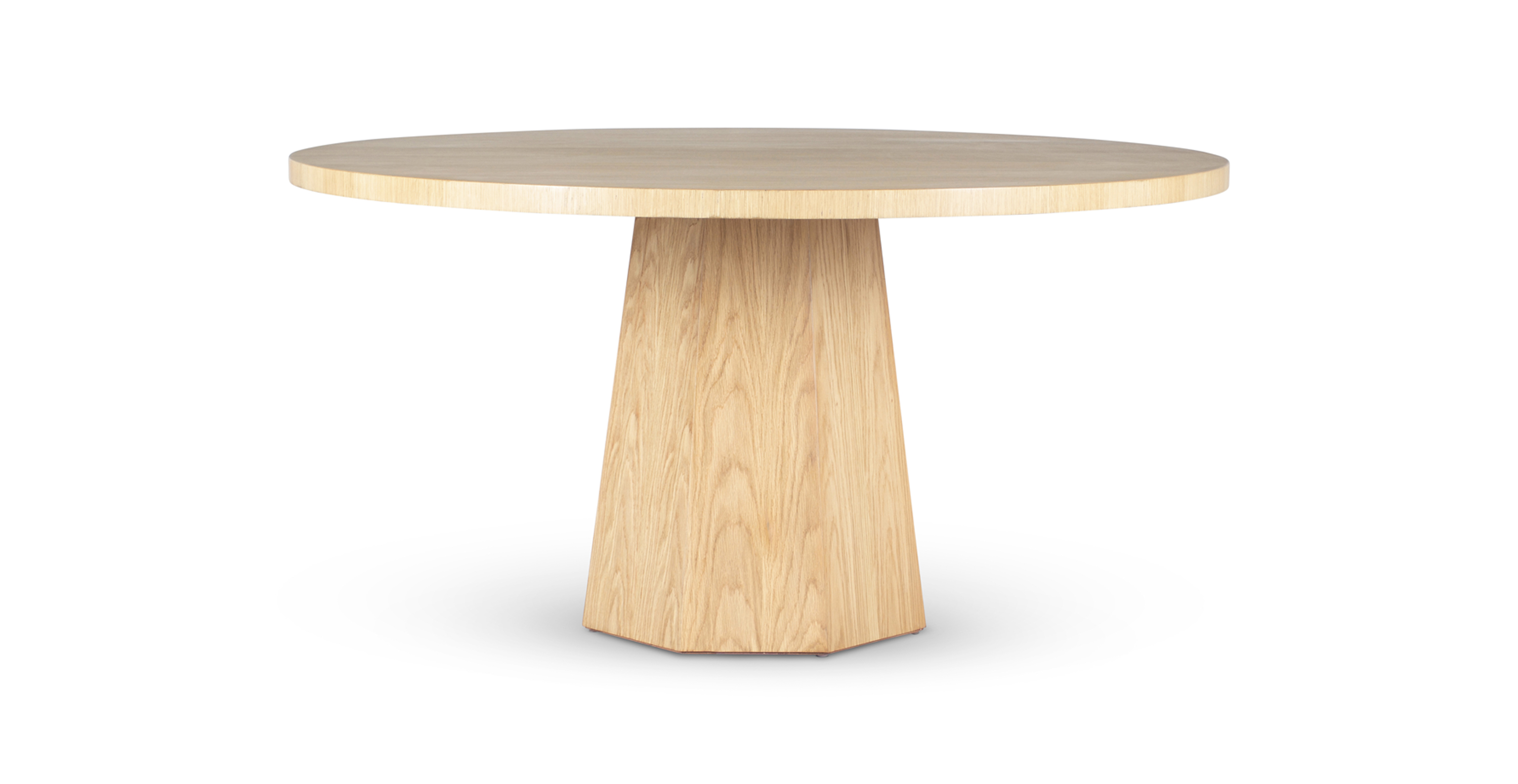 Columbus Modern Round Wood Dining Table -  Engineered Wood White Oak