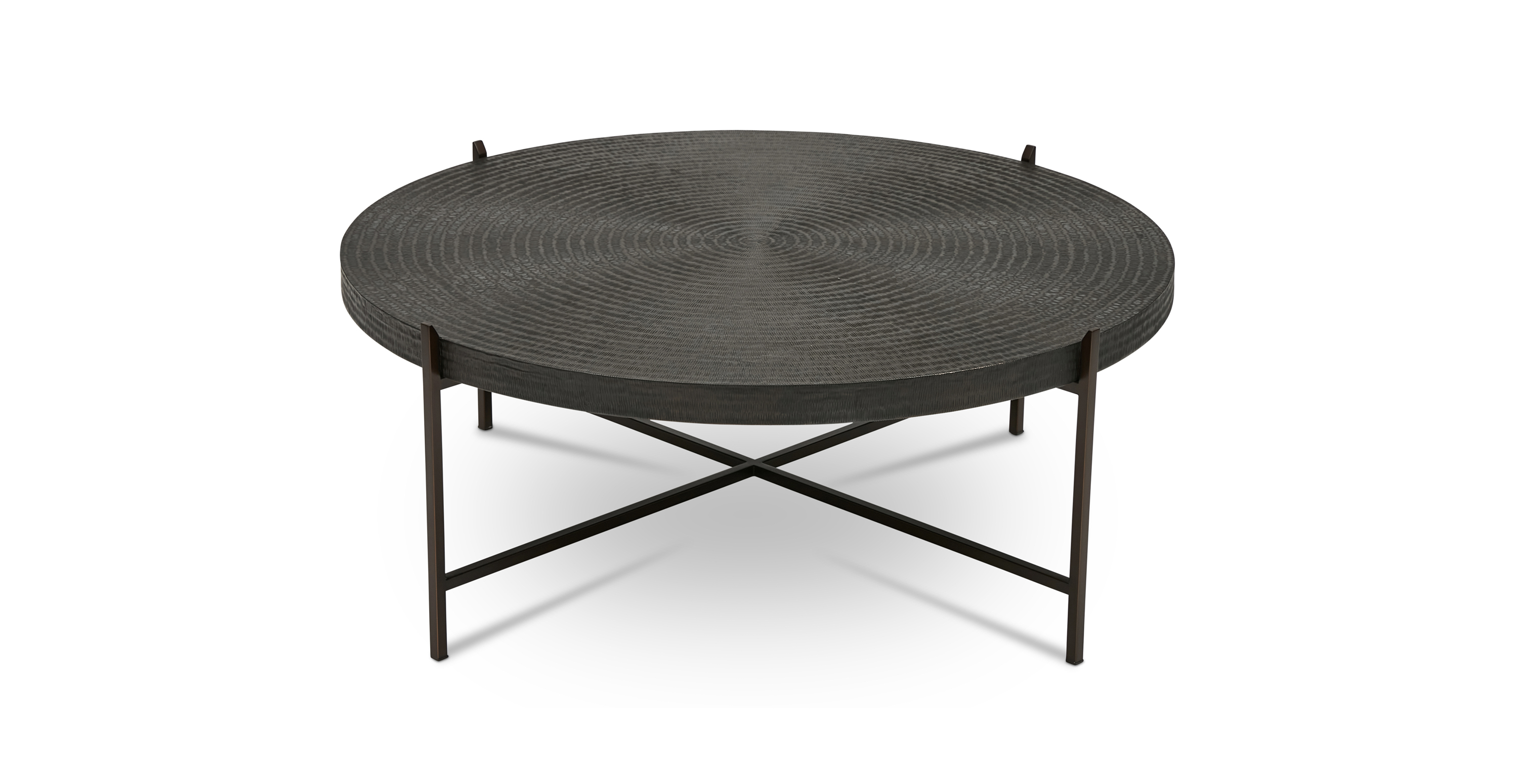 Washington Industrial Coffee Table -  Antique Copper and Steel